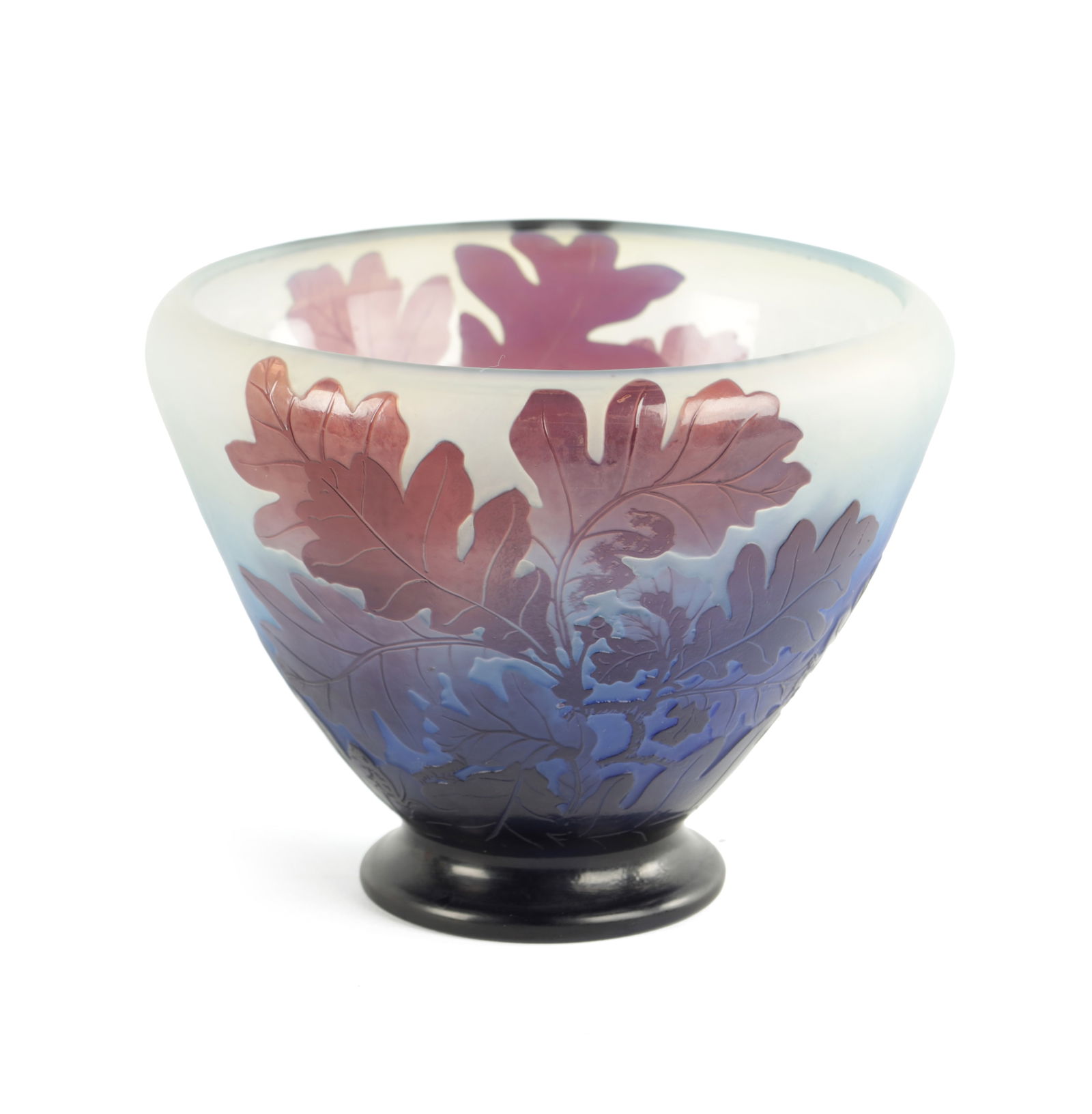 EMILE GALLE (1846-1904) ART NOUVEAU FOOTED TAPERING CAMEO GLASS VASE (1 of 4)