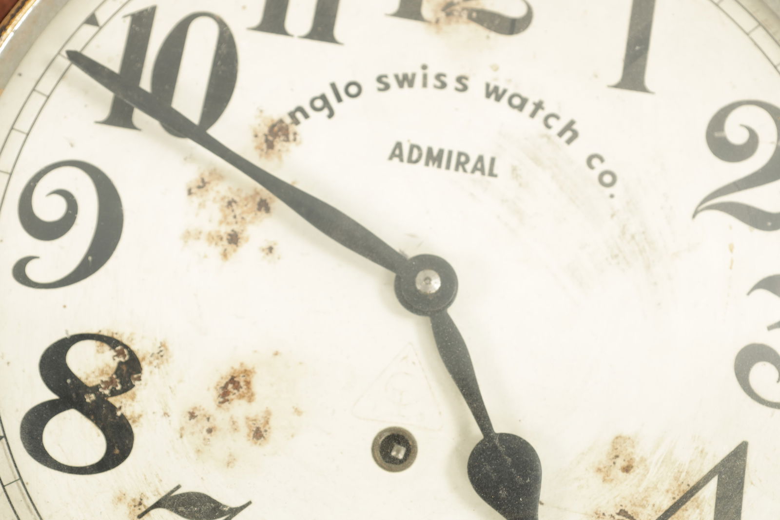 A 19th century Spring driven Wall Clock By Anglo Swiss Watch Co