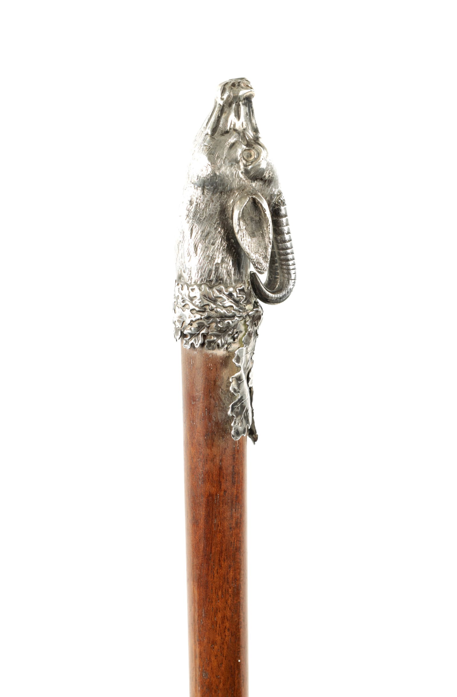 AN EARLY 20TH CENTURY CONTINENTAL SILVER-HANDLED WALKING CANE (1 of 4)