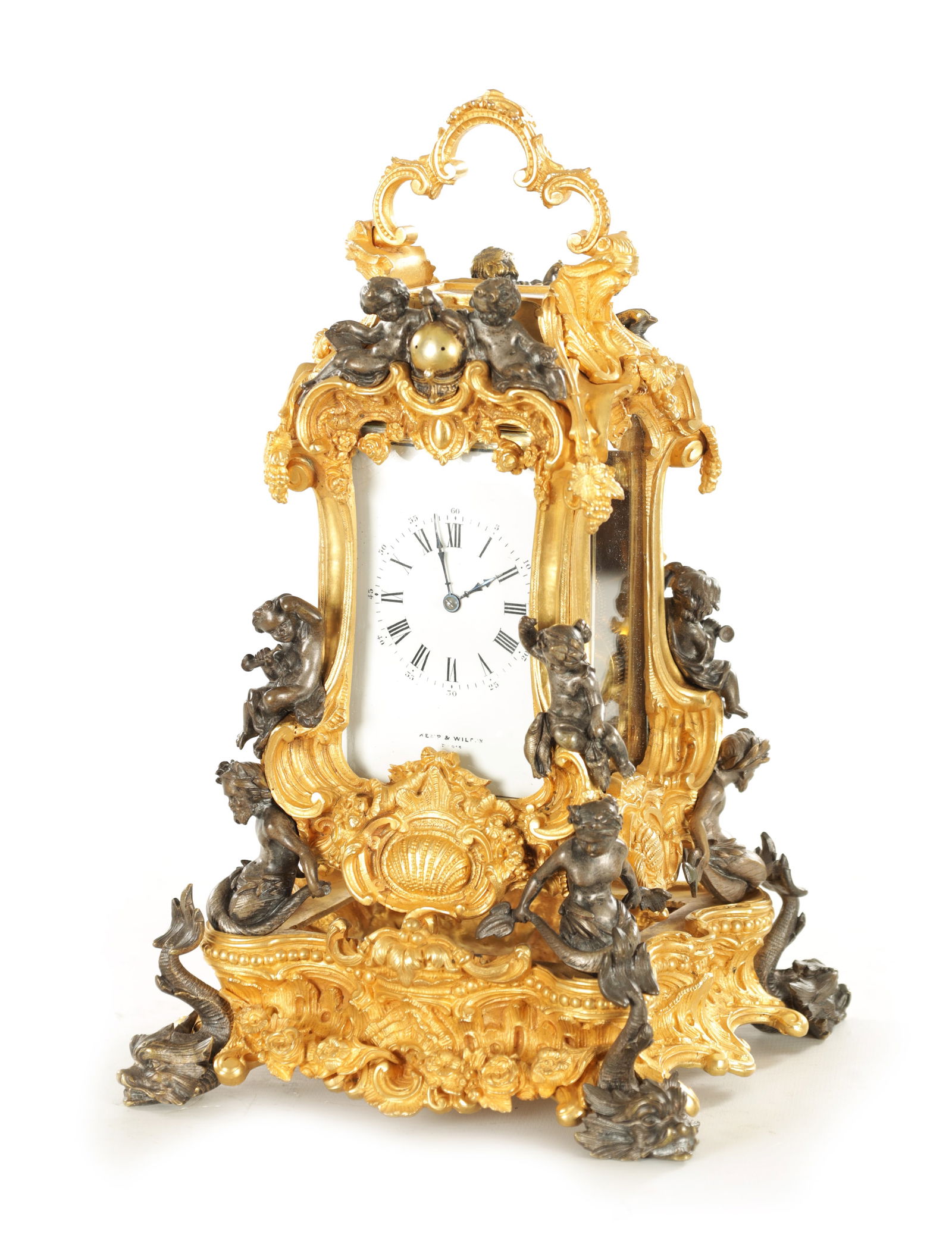 A LATE 19TH CENTURY FRENCH ROCOCO STYLE STRIKING CARRIAGE CLOCK (1 of 8)