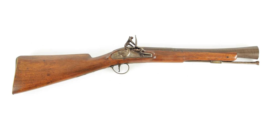 AN EARLY 19TH CENTURY FLINTLOCK BLUNDERBUSS NOYES OF WARMINSTER (1 of 8)