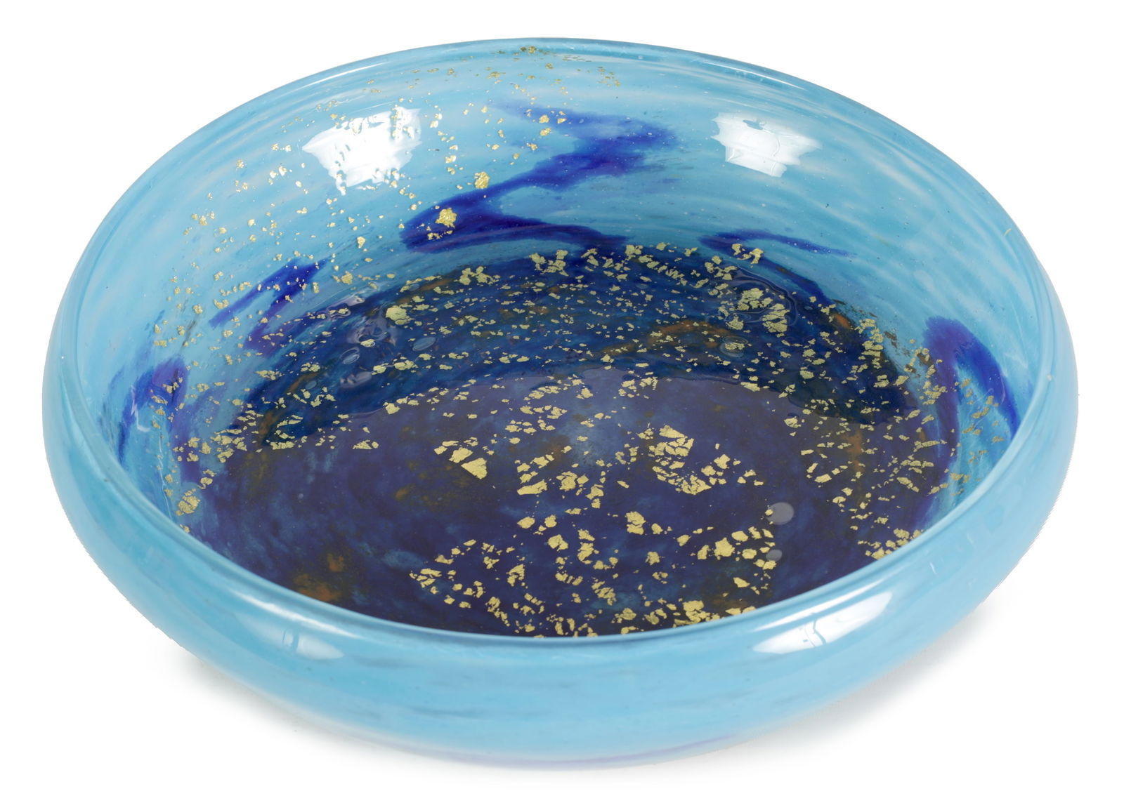 A DAUM NANCY LARGE SHALLOW GLASS DISH (1 of 7)