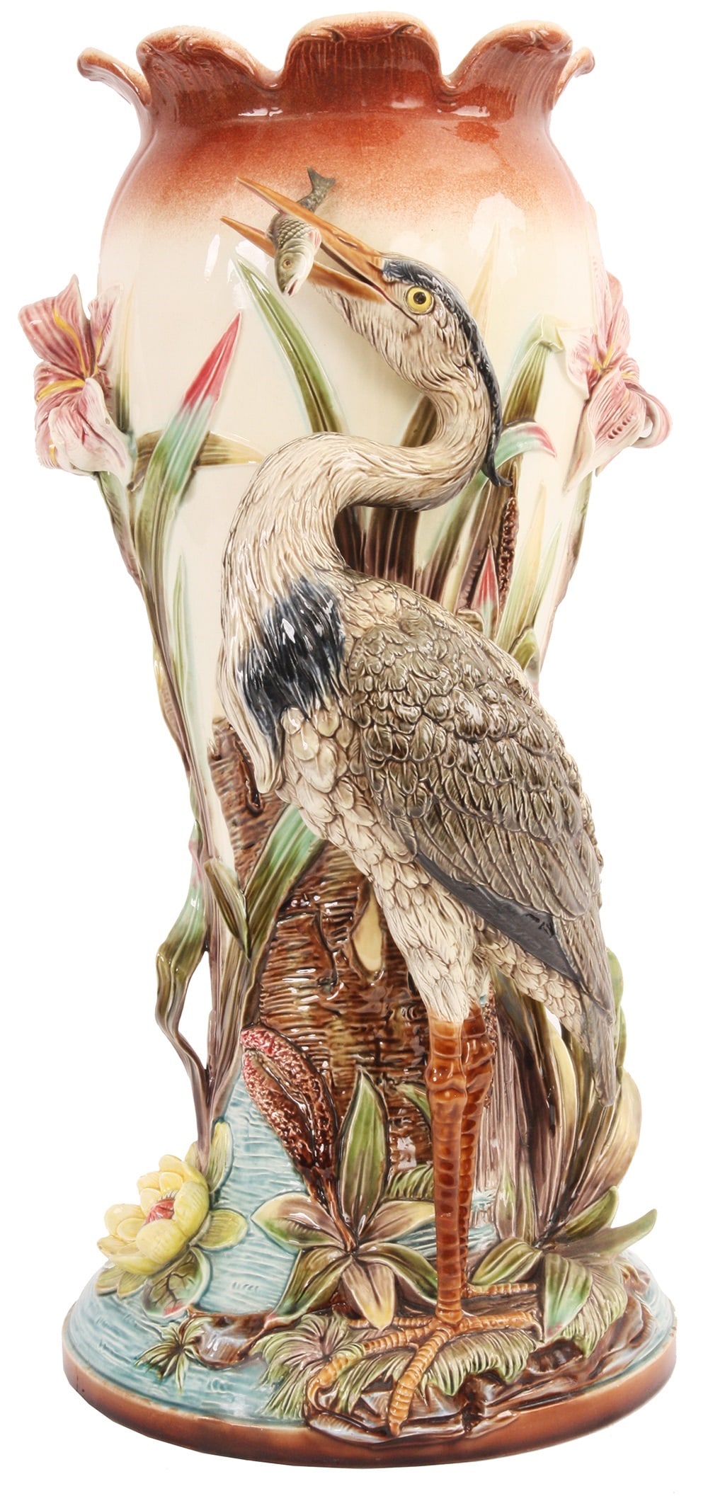 A LARGE 19TH CENTURY MAJOLICA STICK STAND (1 of 1)