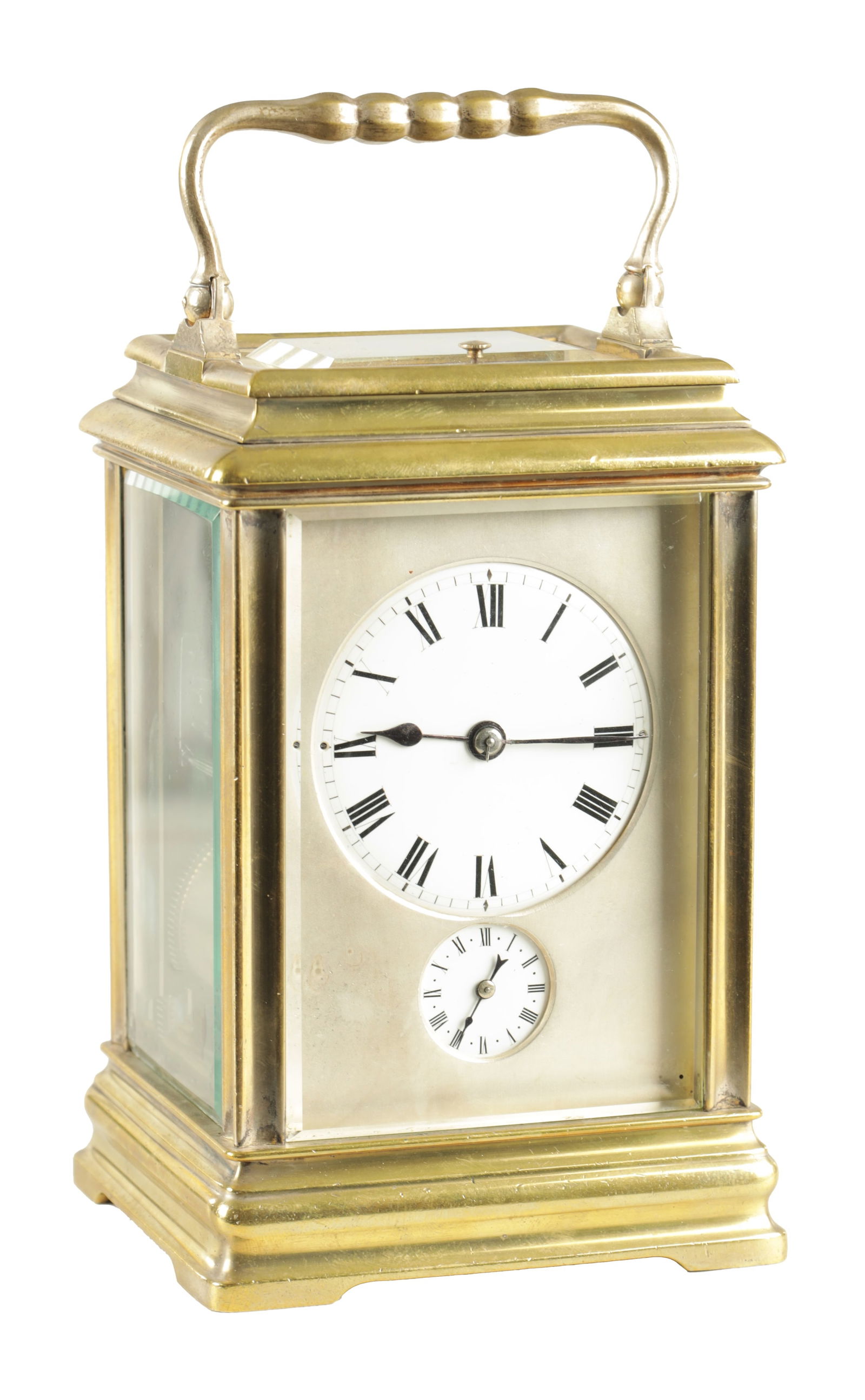 A LARGE LATE 19TH CENTURY FRENCH GRAND SONNERIE QUARTER CHIMING CARRIAGE CLOCK WITH ALARM (1 of 8)