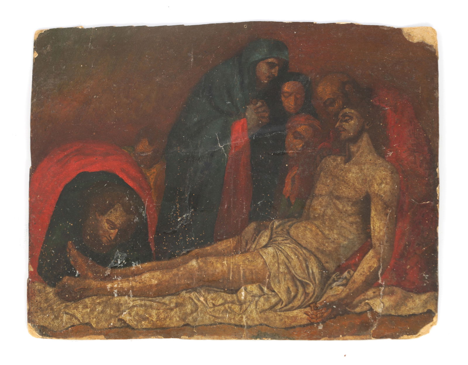 A 17TH / 18TH CENTURY VENETO-CRETAN SCHOOL OIL ON BOARD (1 of 6)