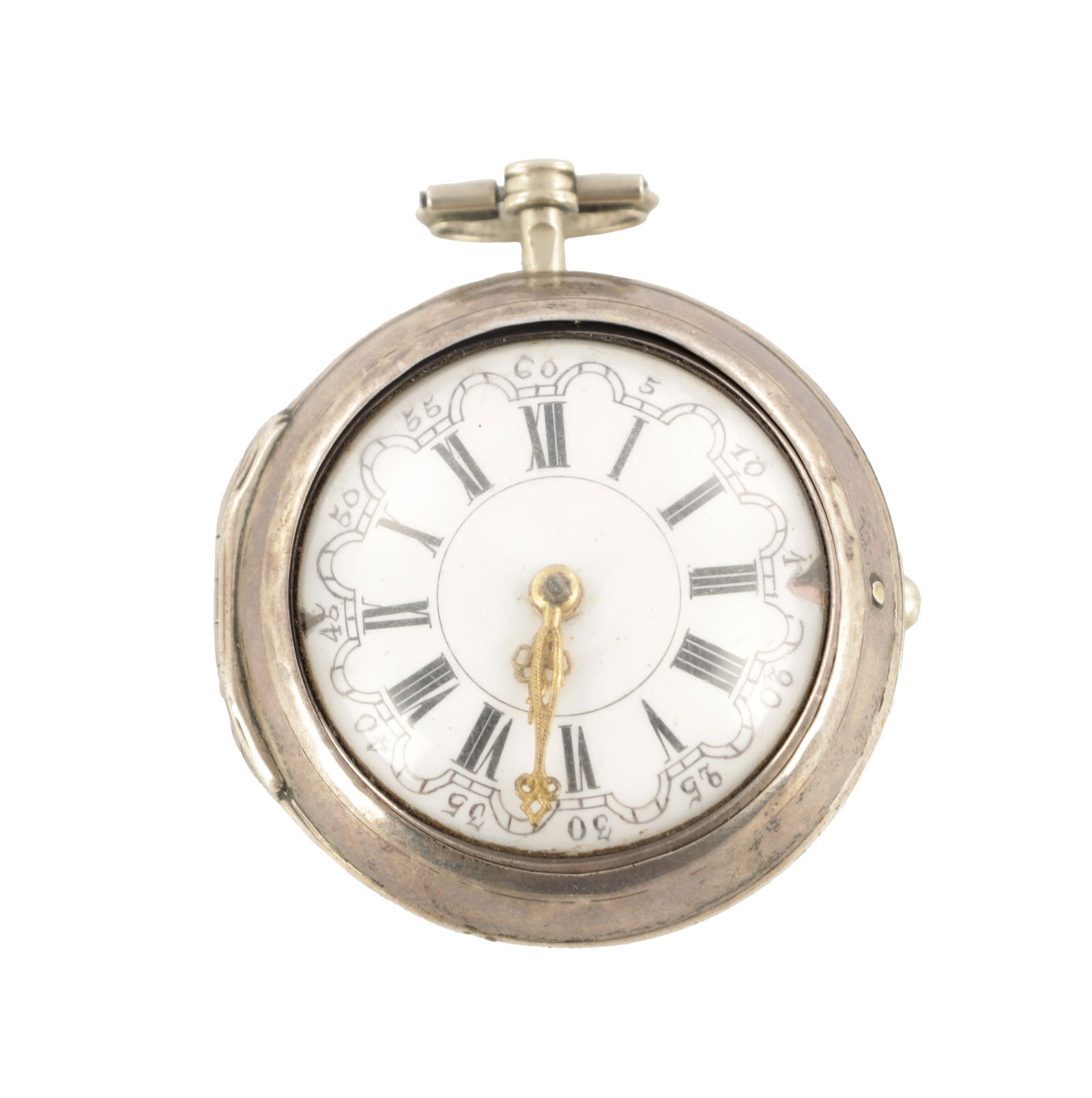 TOMSON, LONDON. A GEORGE III SILVER PAIR CASED VERGE POCKET WATCH (1 of 8)