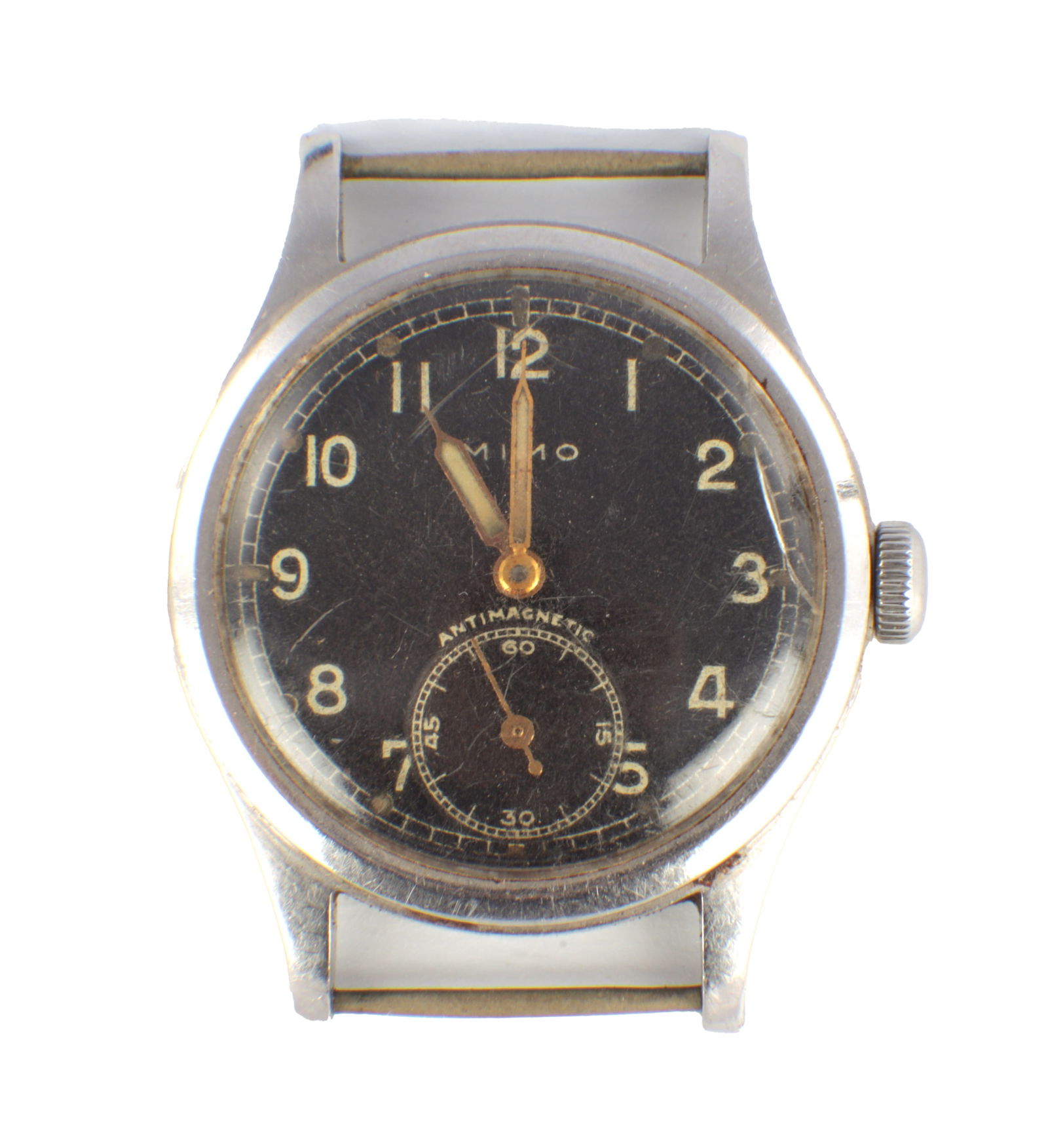 A WWII GERMAN MILITARY ISSUE WRIST WATCH (1 of 3)