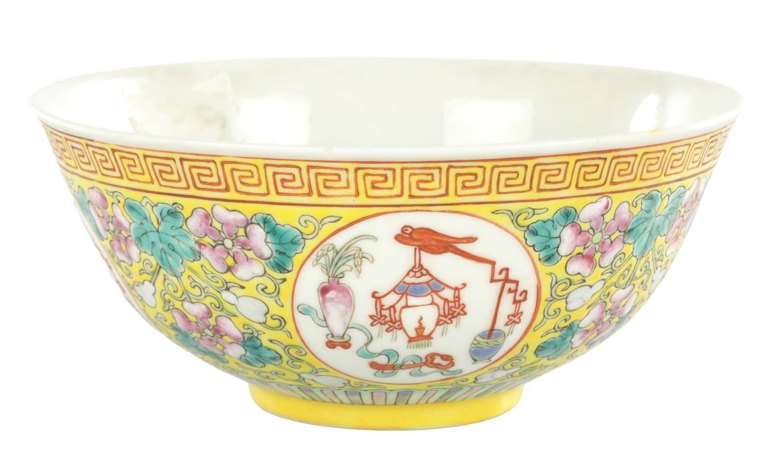 A CHINESE IMPERIAL QING DYNASTY GUANXU PERIOD YELLOW GLAZE BOWL