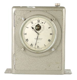 THOMAS MERCER, ST. ALBANS, ENGLAND. A 1930'S ELECTRICALLY WOUND SURVEYING CHRONOMETER: THOMAS MERCER, ST. ALBANS, ENGLAND. A 1930'S ELECTRICALLY WOUND SURVEYING CHRONOMETER, the metal case with screwed down bezel enclosing a 6" silvered dial with Roman numerals and 24-hour outer dial