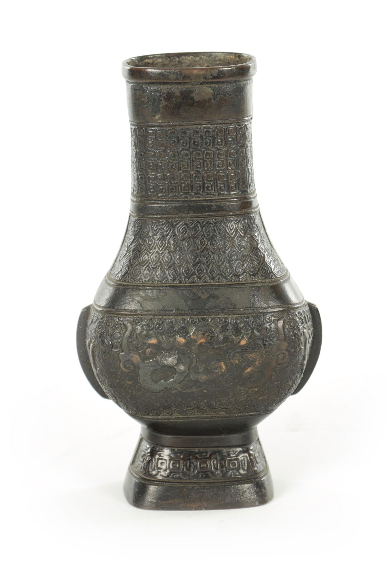 A CHINESE MING PERIOD BRONZE VASE (1 of 8)