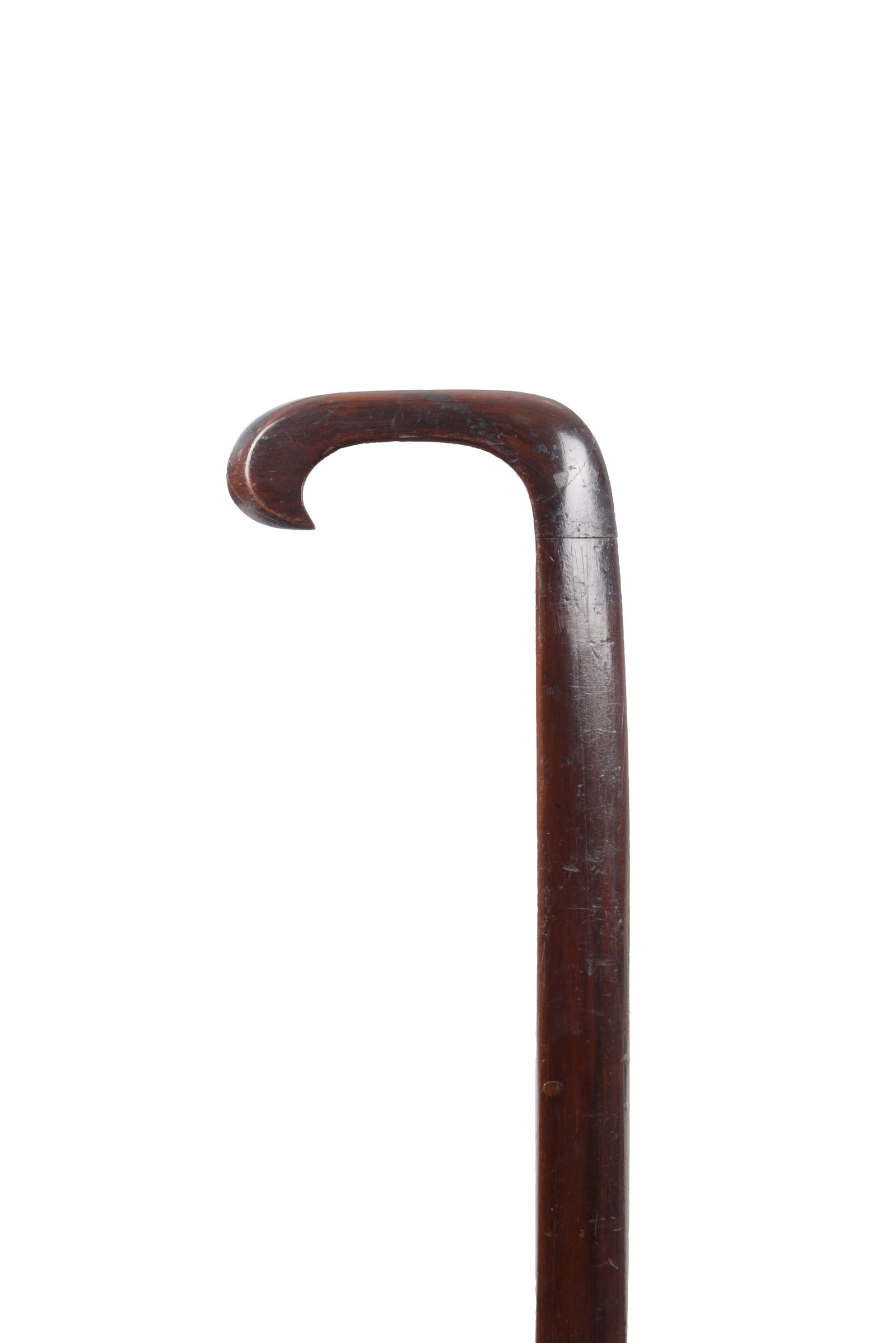 A WWI WOODEN AEROPLANE BRACING STRUT FORMED AS A WALKING CANE (1 of 5)
