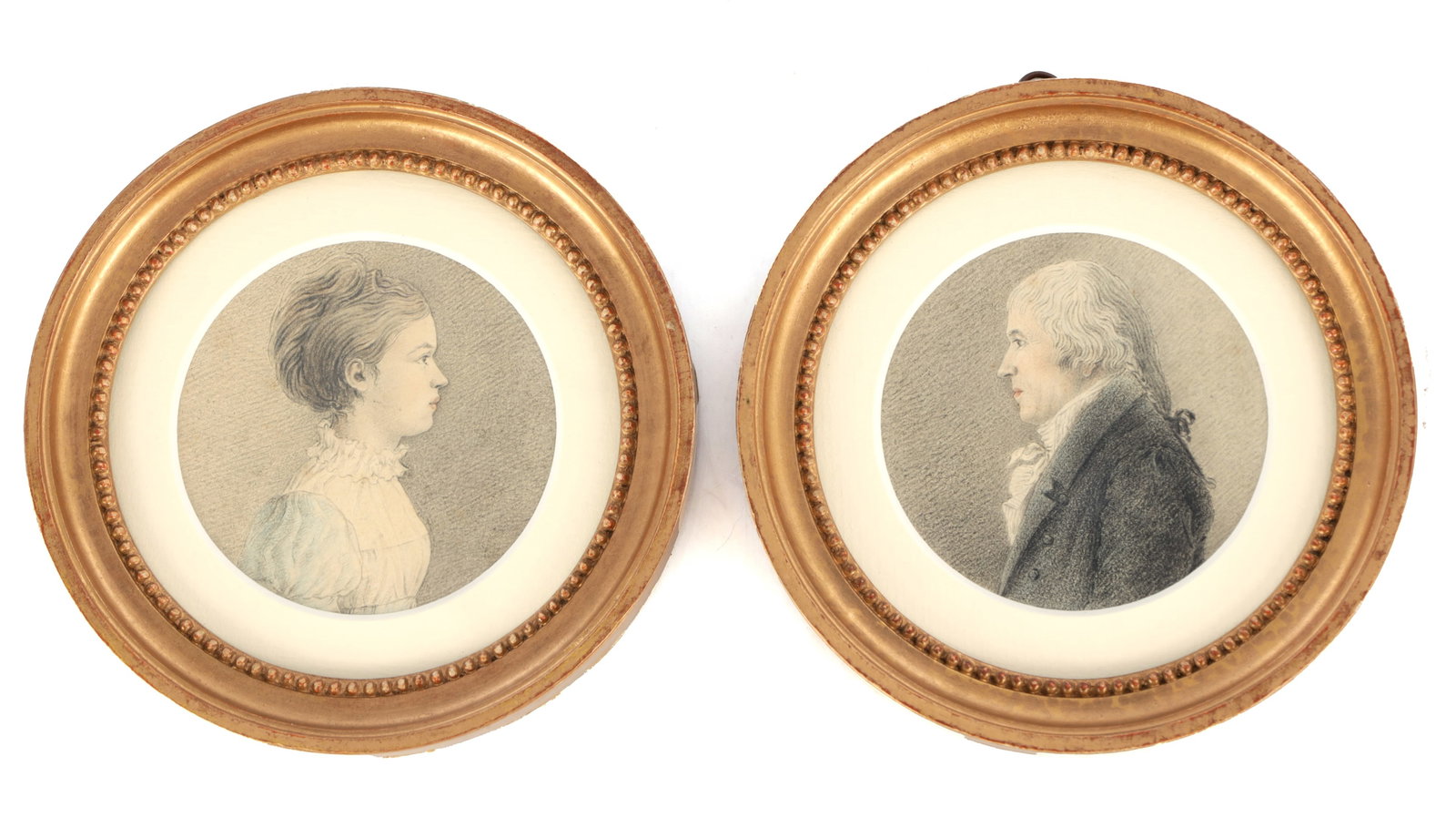 CHARLES BALTHAZAR JULIEN FEVRET DE SAINT MEMIN (1770-1852) A PAIR OF PORTRAIT MINIATURES (1 of 8)