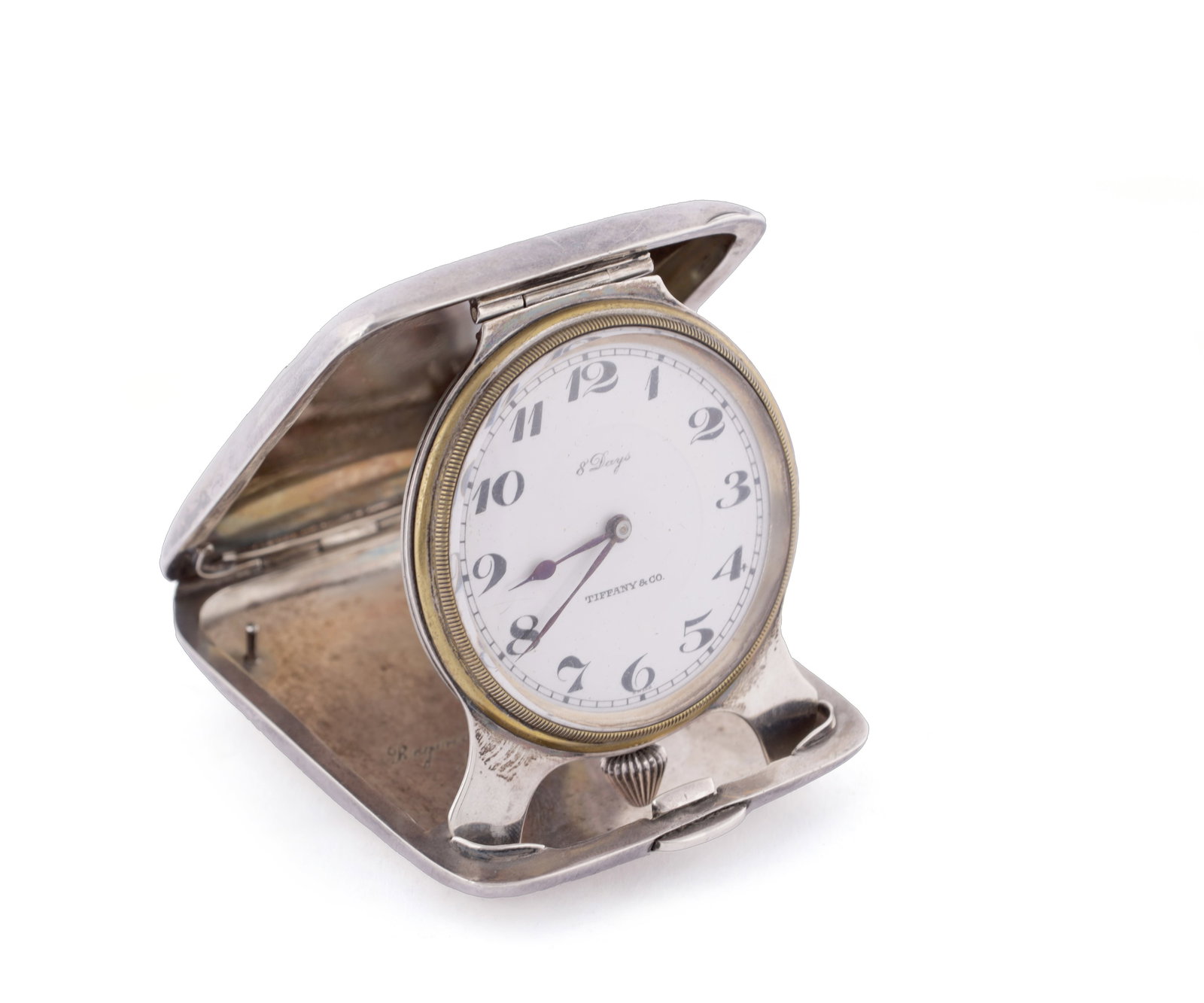 A EARLY 20TH CENTURY SILVER TRAVELLING CLOCK FOR TIFFANY & CO (1 of 5)