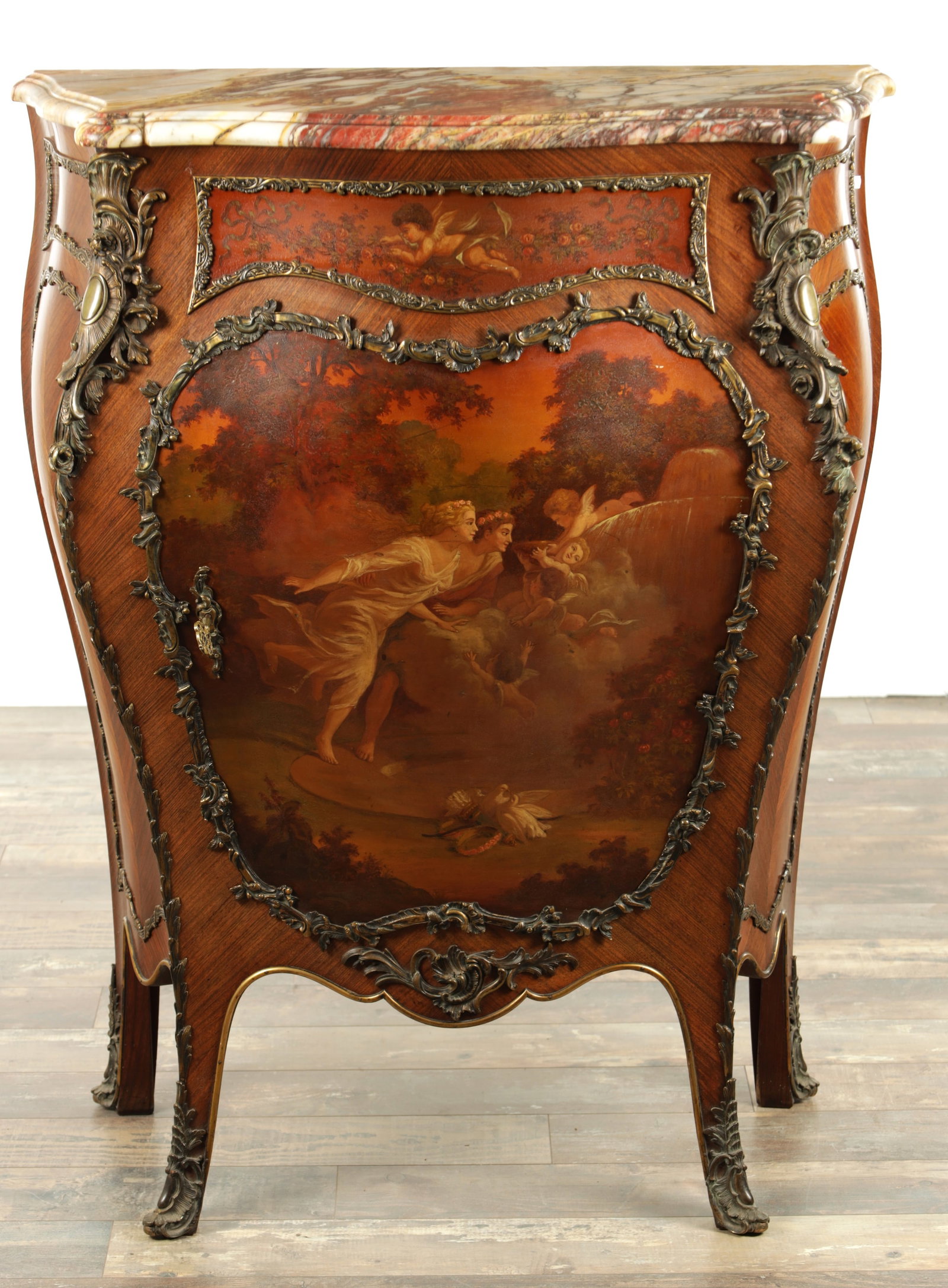 A GOOD 20TH EARLY 20TH CENTURY LOUIS XVI STYLE VERNIS MARTIN AND KINGWOOD SIDE CABINET (1 of 3)