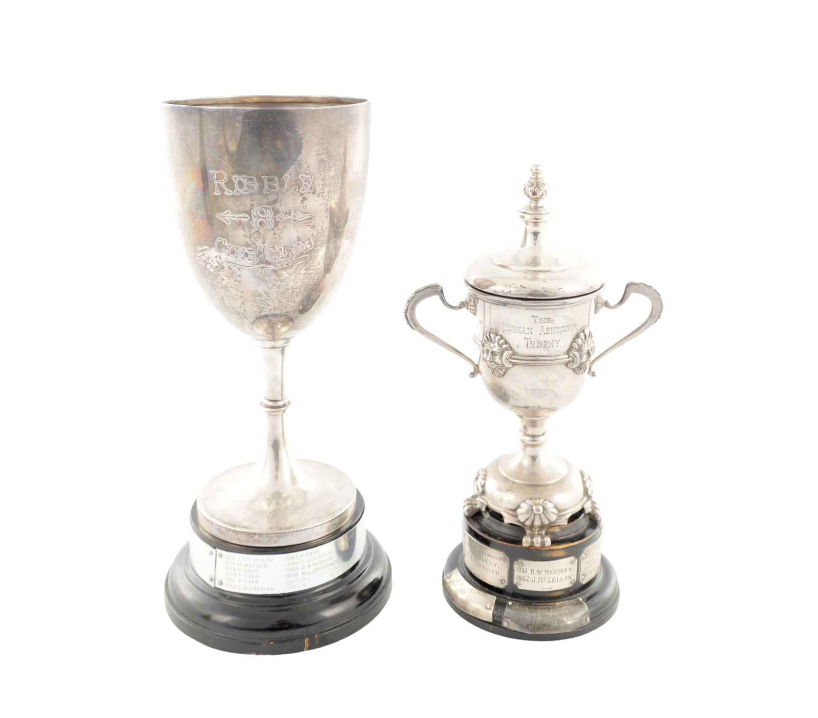 TWO SILVER TROPHIES ON STANDS (1 of 20)