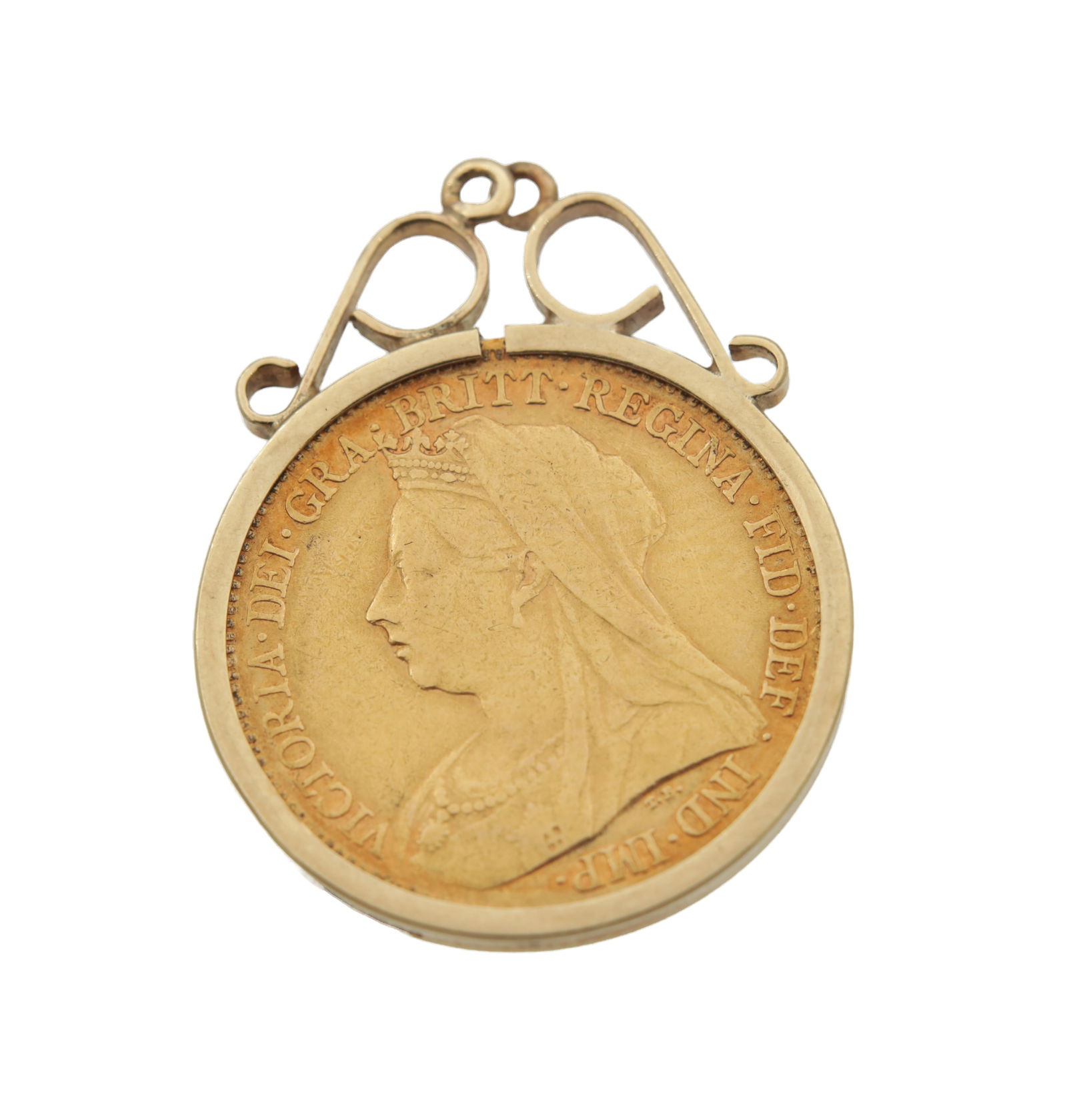 A VICTORIAN 1890 GOLD HALF SOVEREIGN (1 of 2)