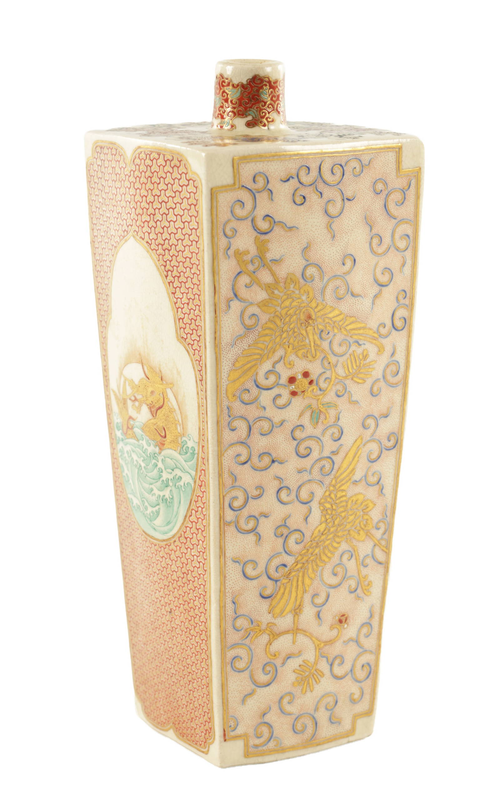 AN IMPERIAL JAPANESE SATSUMA WARE VASE