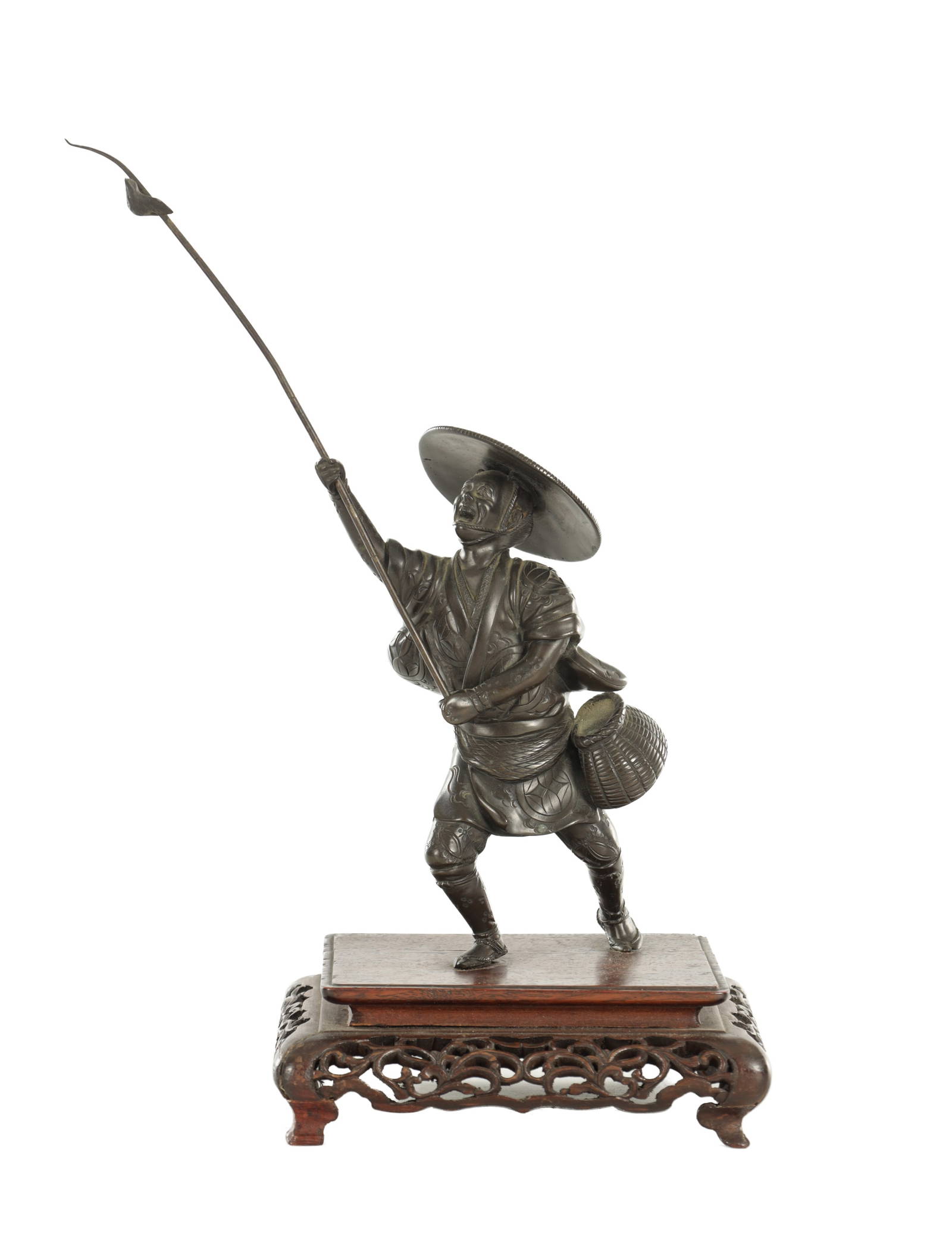 A JAPANESE MEIJI PERIOD BRONZE FIGURE