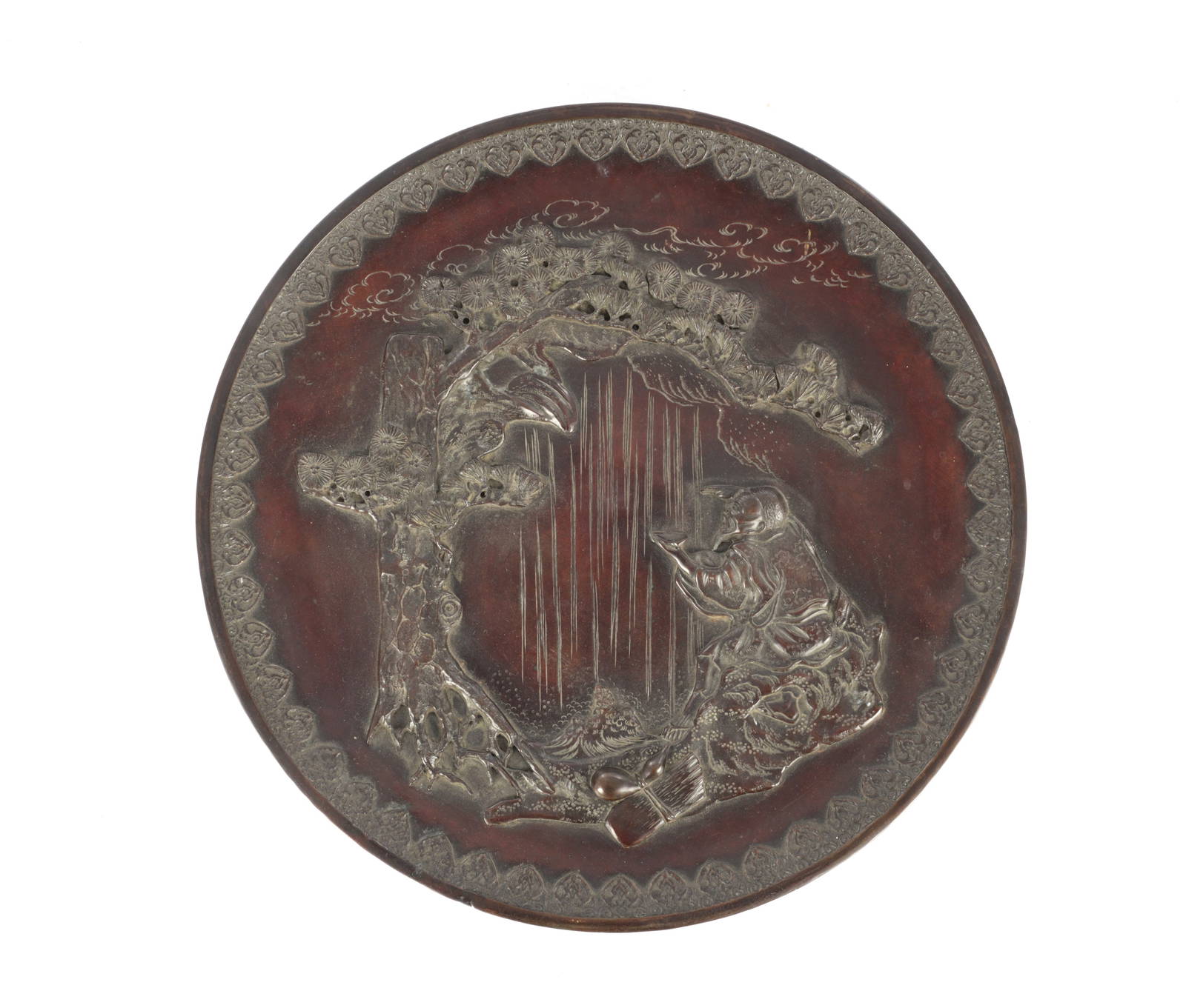 A LARGE JAPANESE MEIJI PERIOD BRONZE CHARGER