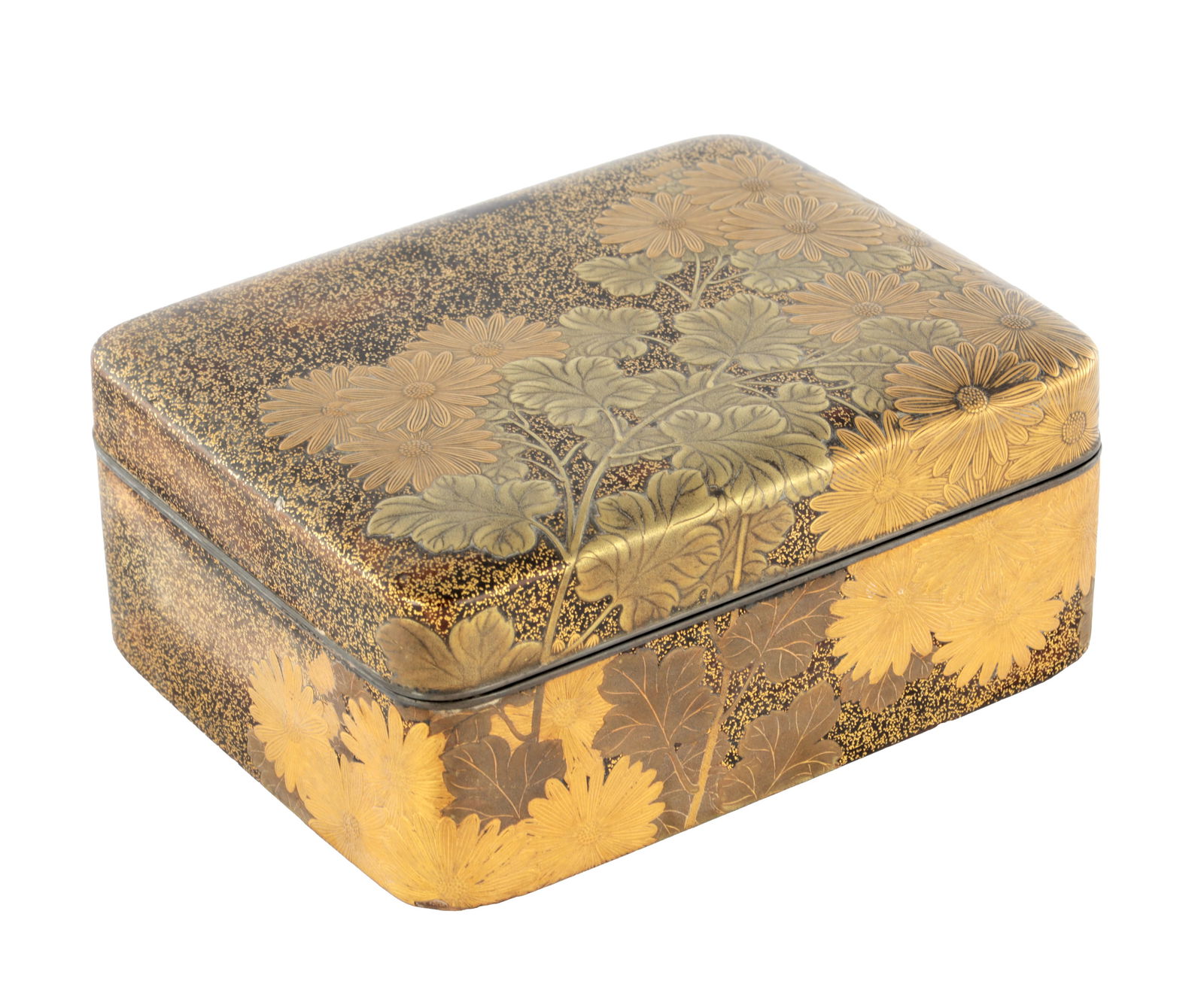 A JAPANESE MEIJI PERIOD GILT LACQUERED RECTANGULAR BOX AND COVER (1 of 11)