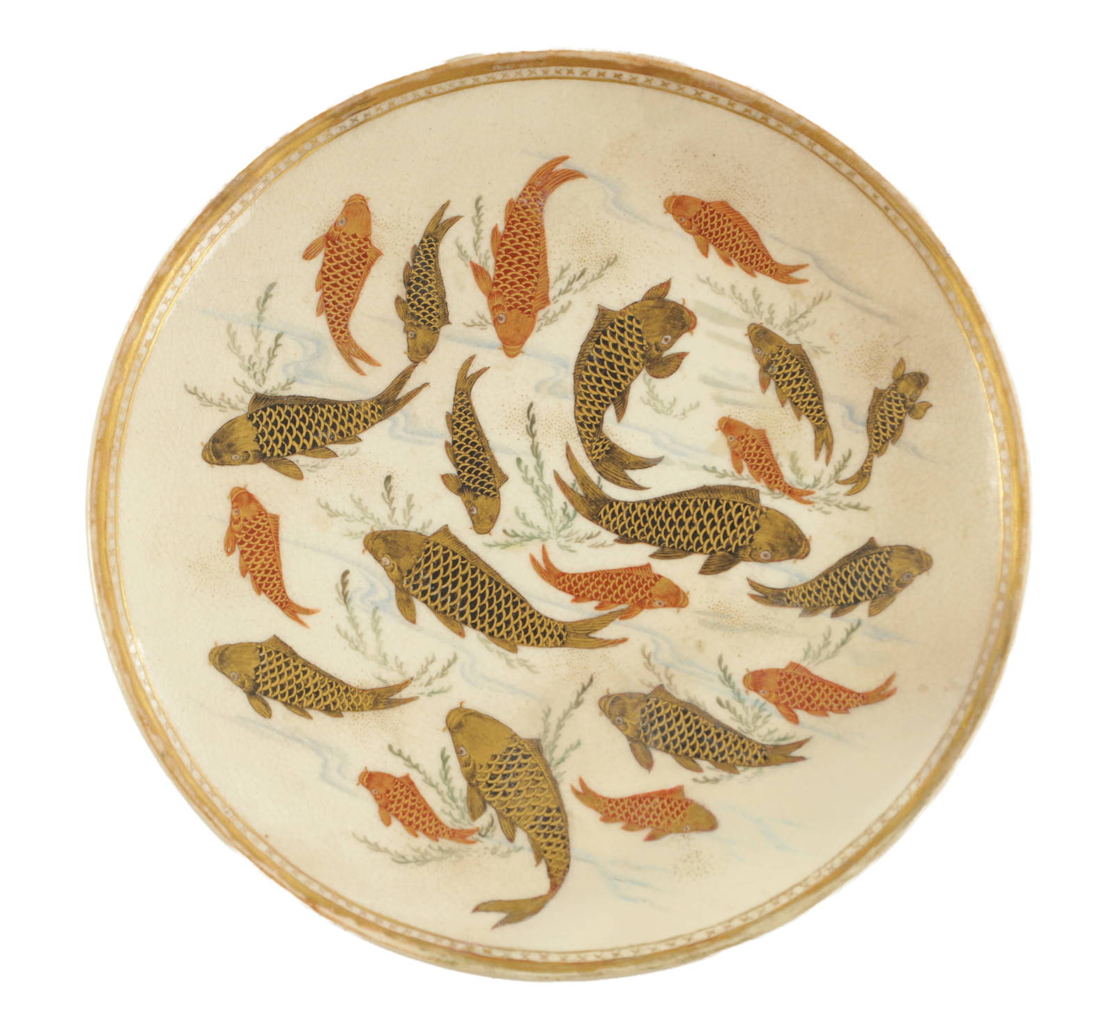 A MEIJI PERIOD JAPANESE SATSUMA WARE DISH