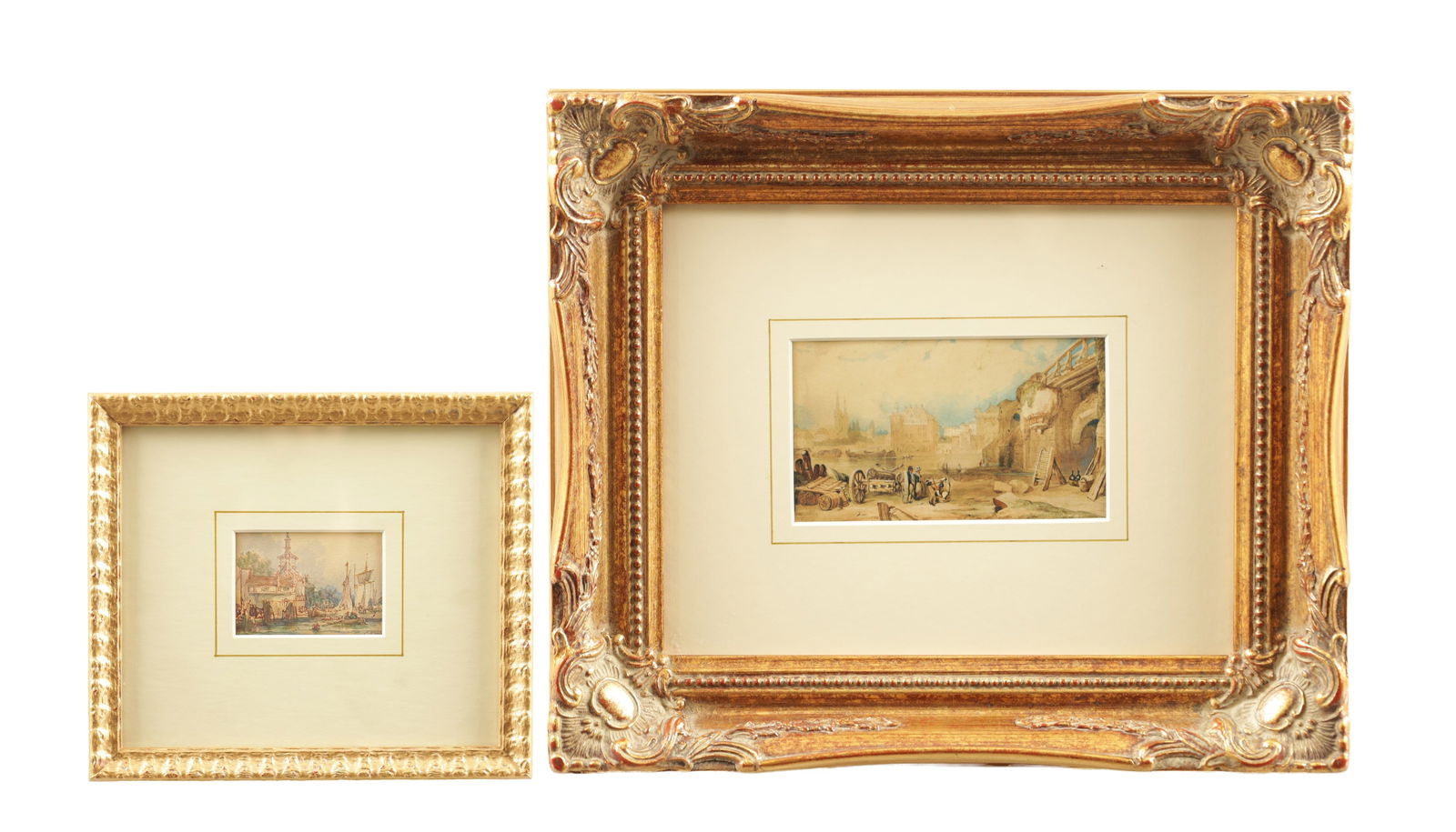 ATT. CLARKSON FREDERICK STANFIELD (BRITISH 1793 - 1867) A 19TH CENTURY WATERCOLOUR WITH ANOTHER ATT. (1 of 8)