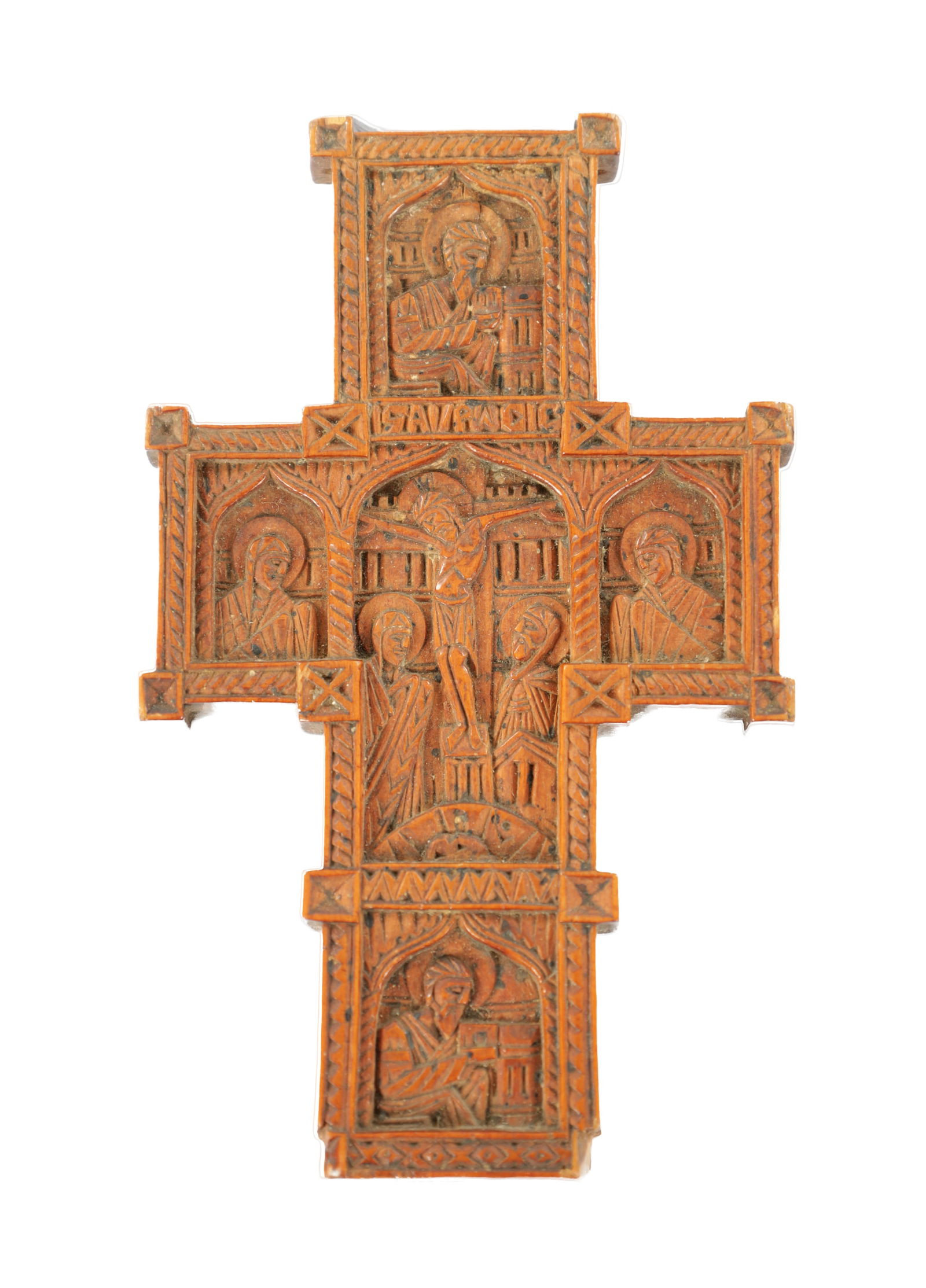 AN EARLY 16TH / 17TH CENTURY GREEK OLIVE WOOD CARVED CRUCIFIX (1 of 5)