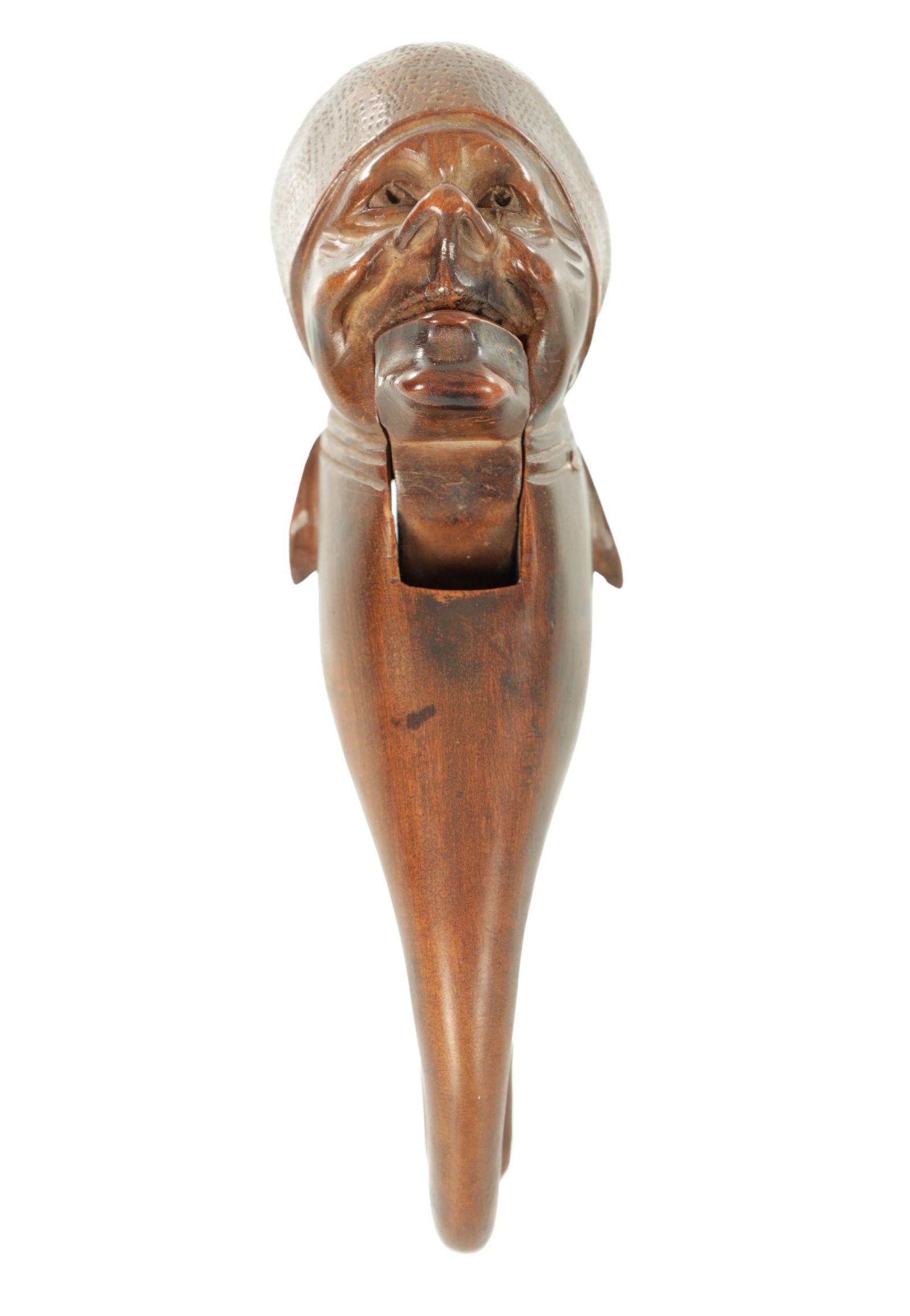 A 19TH CENTURY BLACK FOREST CARVED FRUITWOOD NUTCRACKER (1 of 6)