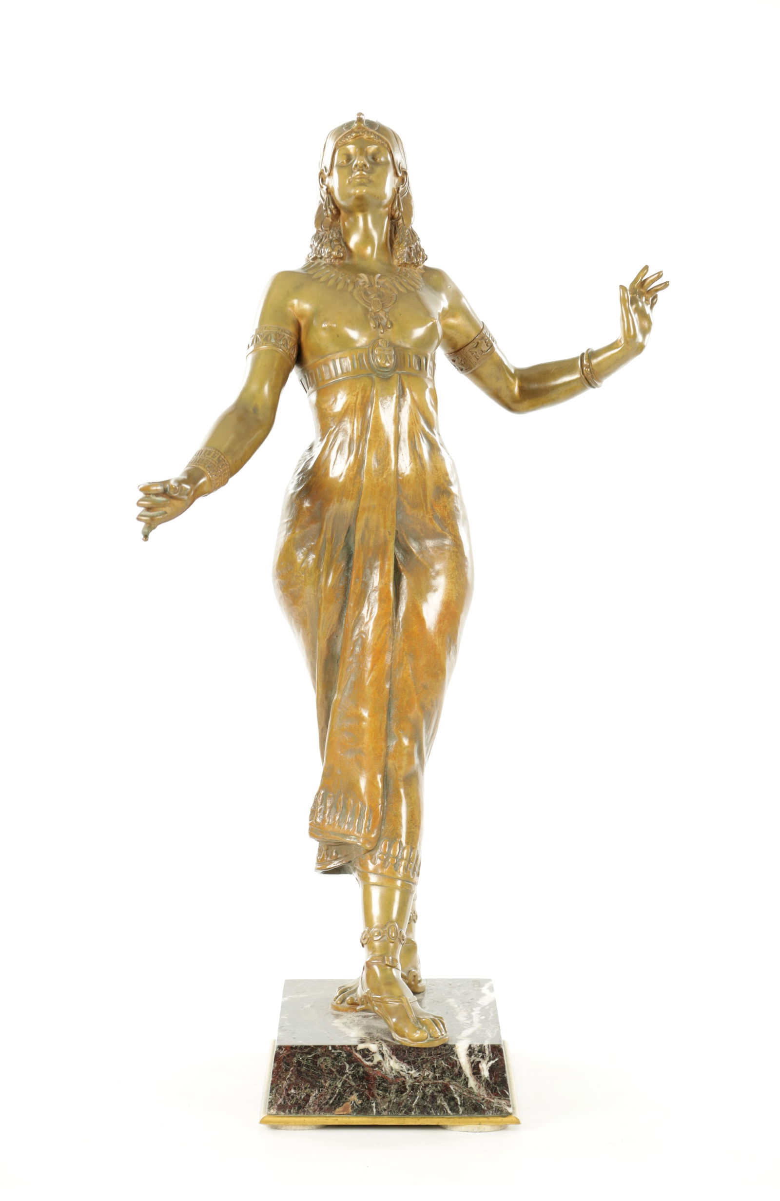GEORGE COLIN (FRENCH, 1876-1917) A LARGE ART NOUVEAU PATINATED BRONZE SCULPTURE (1 of 12)