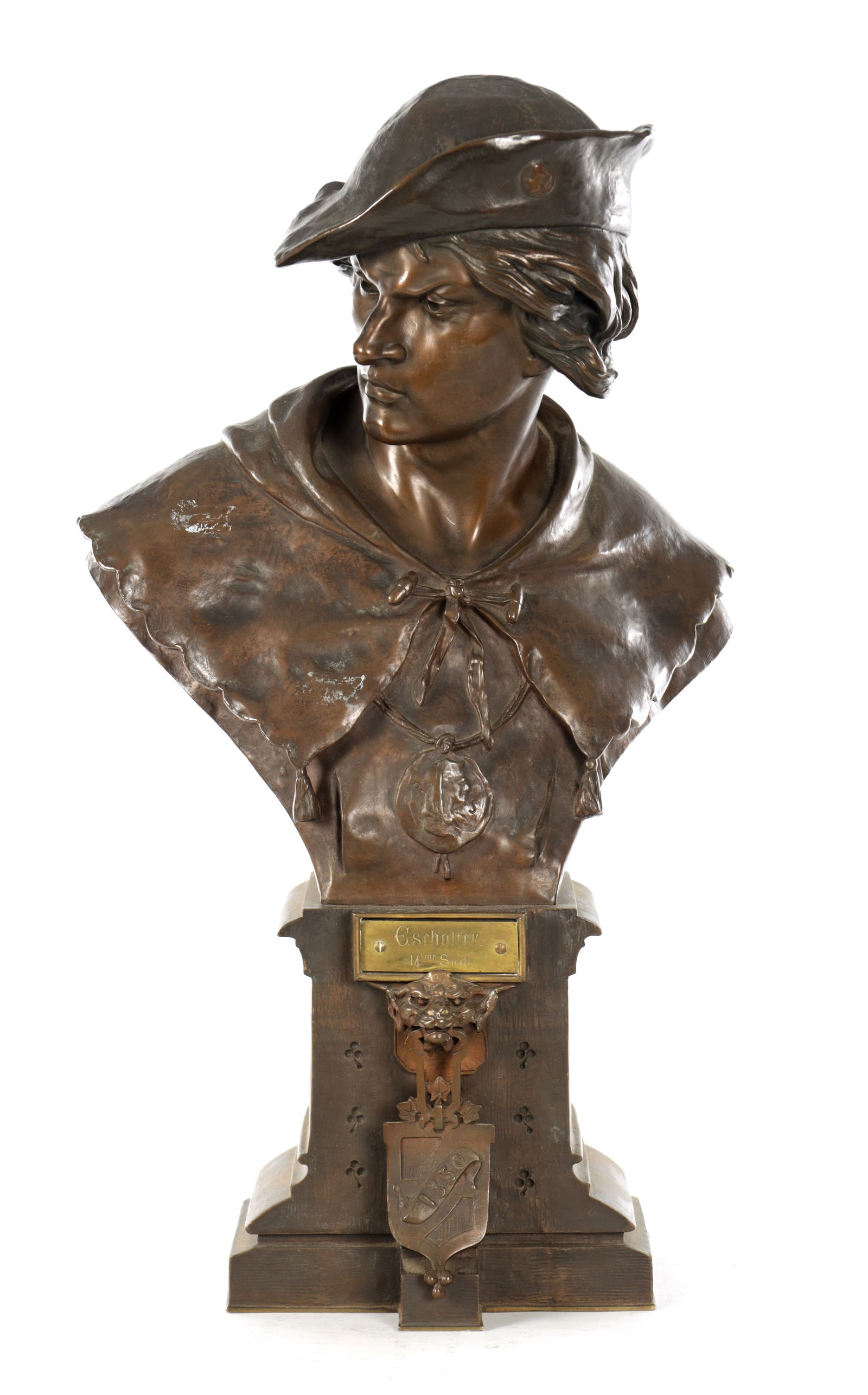 EMILE LOUIS PICAULT (1833 - 1915) A LARGE 19TH CENTURY BRONZE BUST (1 of 10)