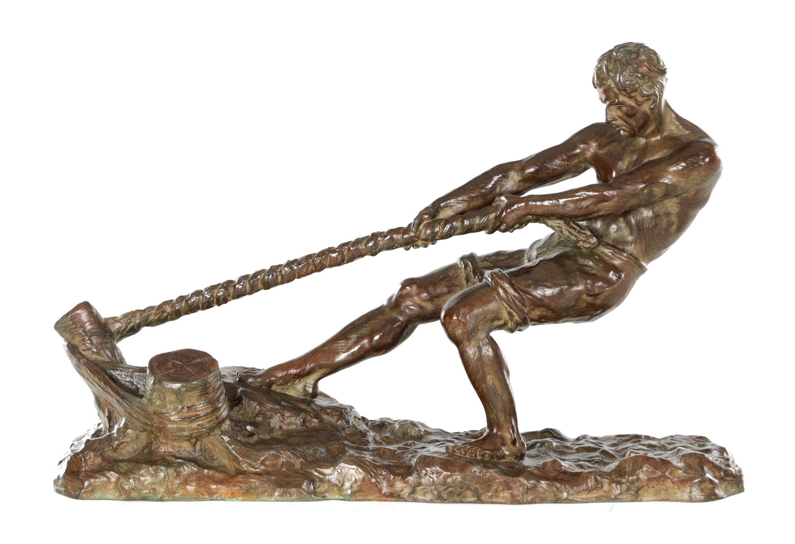 ALEXANDRE OULINE FRANCE (1918 - 1940) AN ART DECO PATINATED BRONZE SCULPTURE (1 of 10)