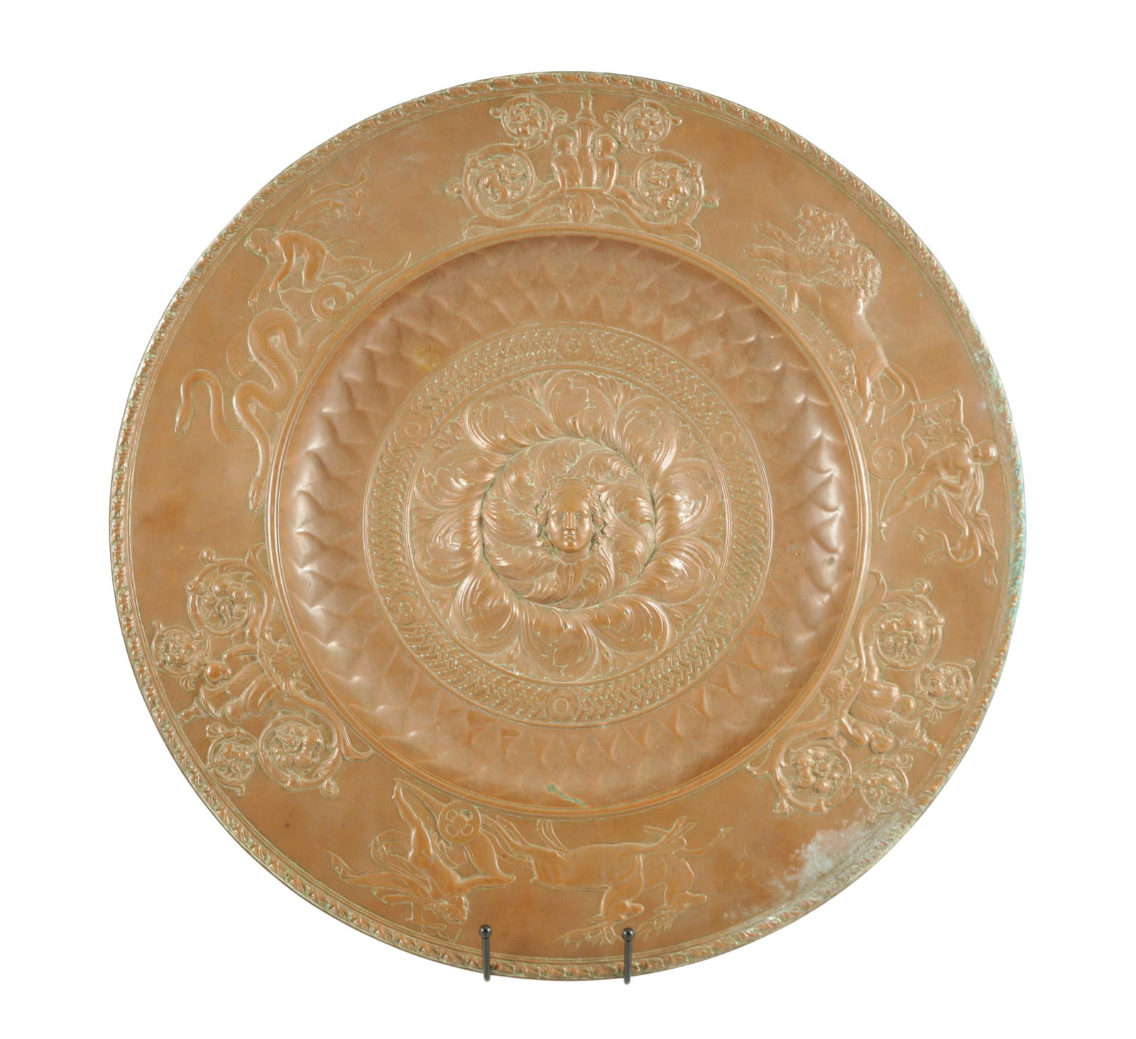 A 19TH CENTURY BRONZE CONTINENTAL ALMS DISH (1 of 11)