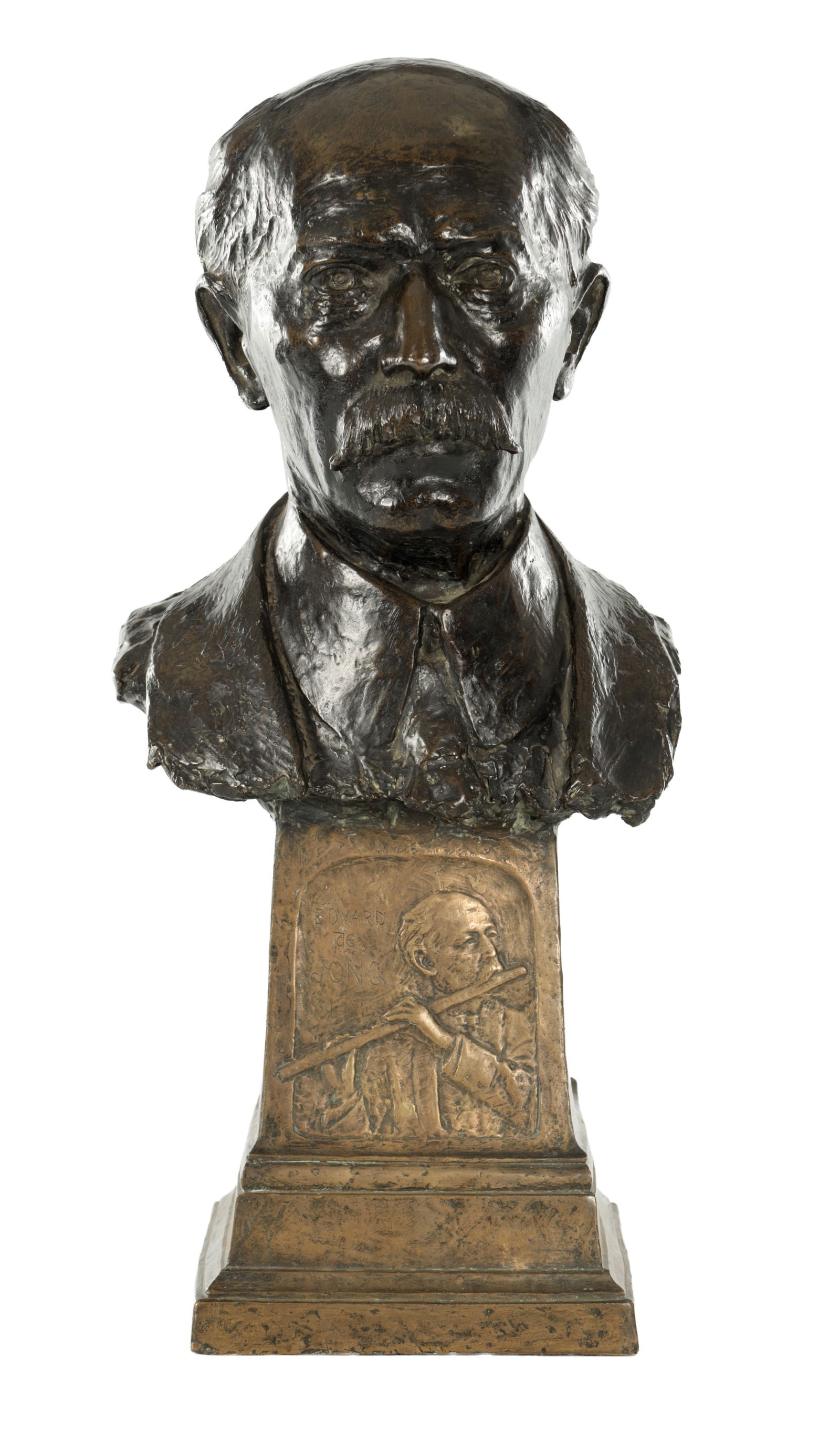 JOHN CASSIDY (IRISH 1860 - 1939) BRONZE SCULPTURE OF EDWARD DE JONG 1911 (1 of 8)