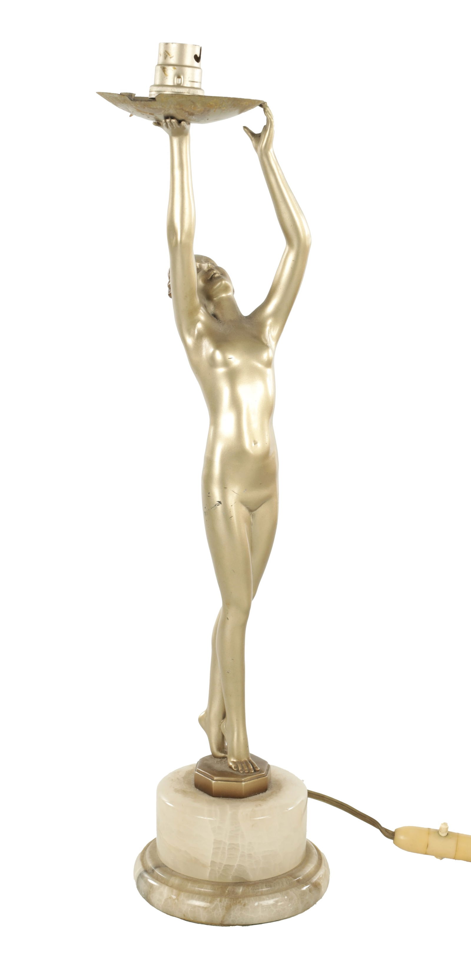 AN ART DECO FIGURAL TABLE LAMP (1 of 4)