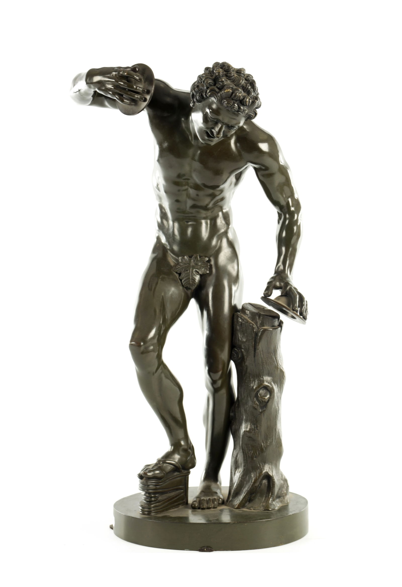 ISAAK DUCHEMIN. A LATE 19TH CENTURY PATINATED BRONZE FIGURE (1 of 10)