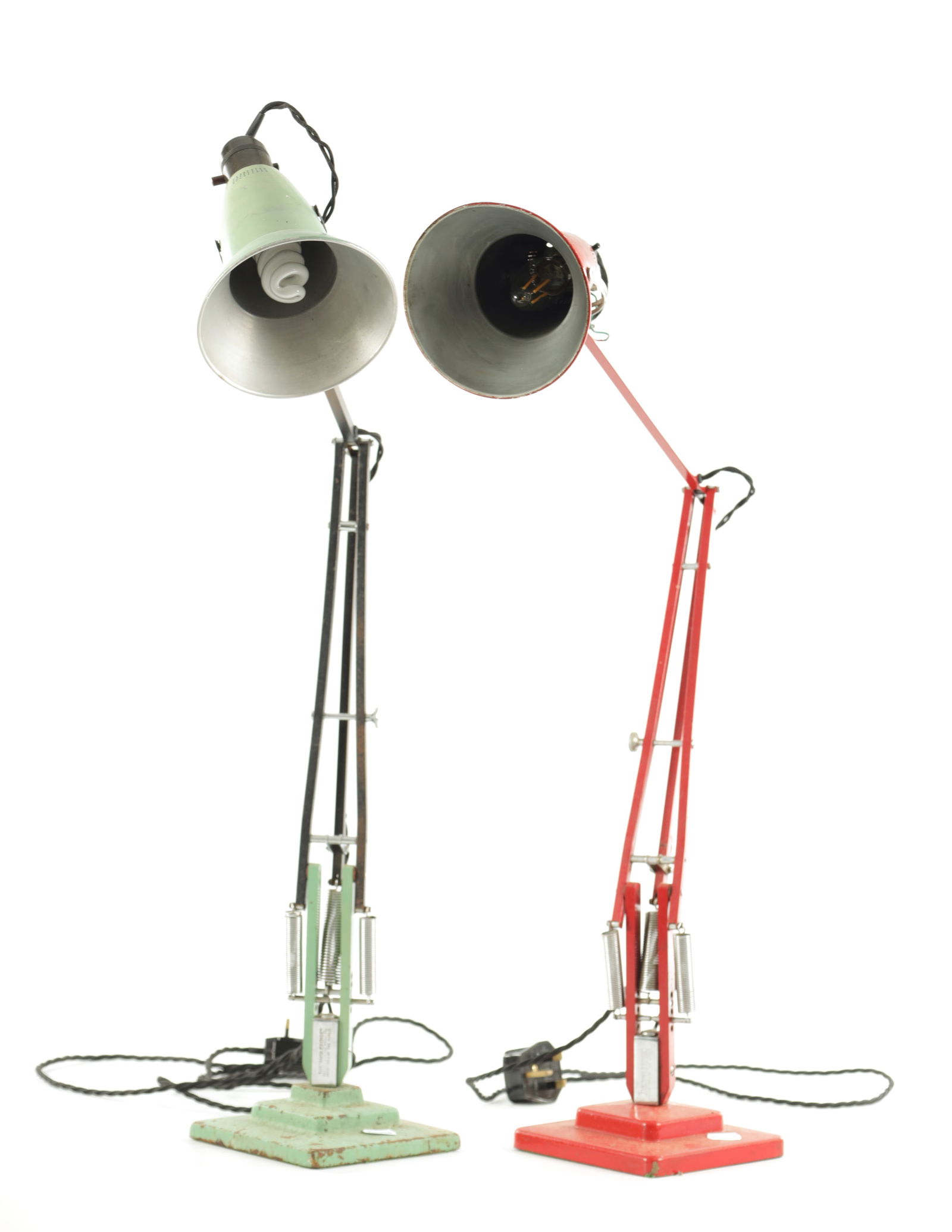 A MID 20TH CENTURY PAIR OF PAINTED METAL ANGLEPOISE LAMPS (1 of 12)