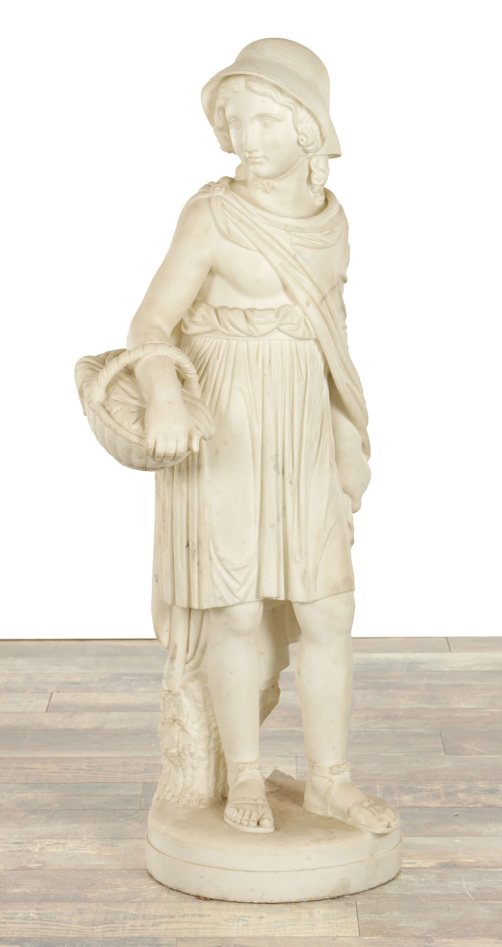 JOSEPH GOTT (BRITISH 1786 - 1860) A 19TH CENTURY CARVED WHITE MARBLE SCULPTURE (1 of 9)