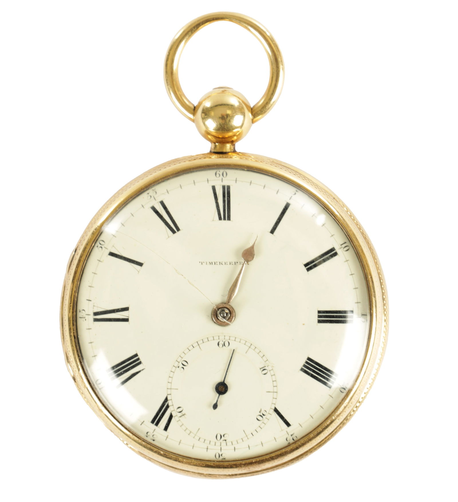 J. JOHNSON, LIVERPOOL. AN 18CT GOLD OPEN FACED POCKET WATCH (1 of 10)