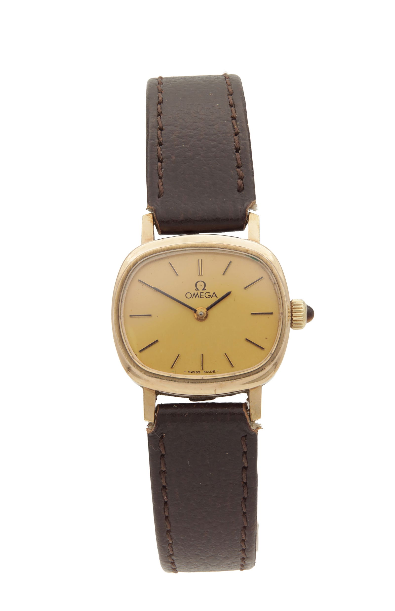 A LADIES' 9 CT GOLD OMEGA WRISTWATCH (1 of 4)