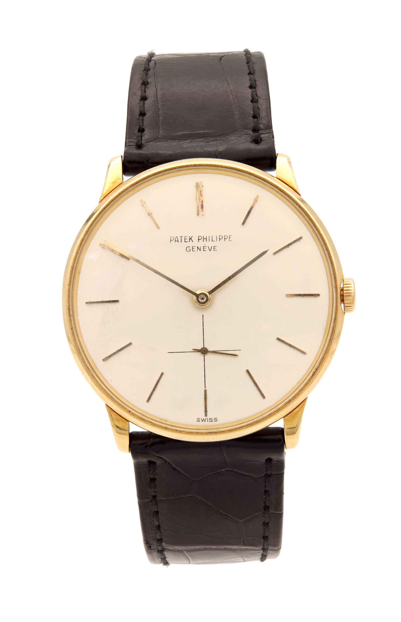 A GENTLEMAN'S VINTAGE 18CT GOLD PATEK PHILIPPE MANUAL WIND WRISTWATCH (1 of 6)