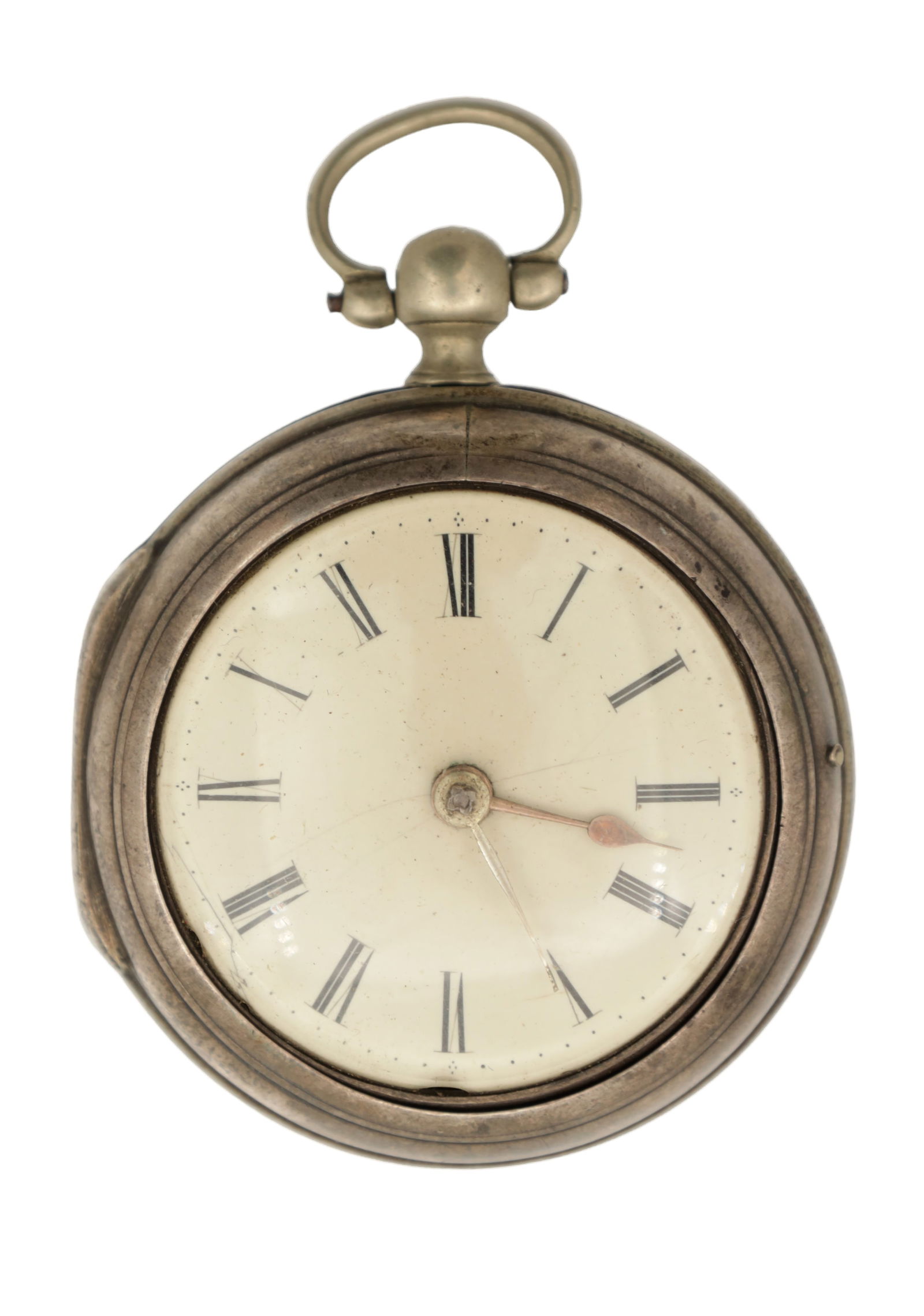 FRANCIS WHEELHES, SHEFFIELD. A GEORGE III SILVER PAIR CASED VERGE POCKET WATCH (1 of 5)