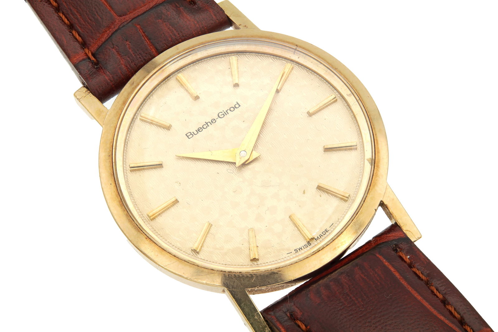 A GENTLEMAN'S 9CT GOLD MANUAL WIND BUECHE GIROD WRISTWATCH (1 of 3)