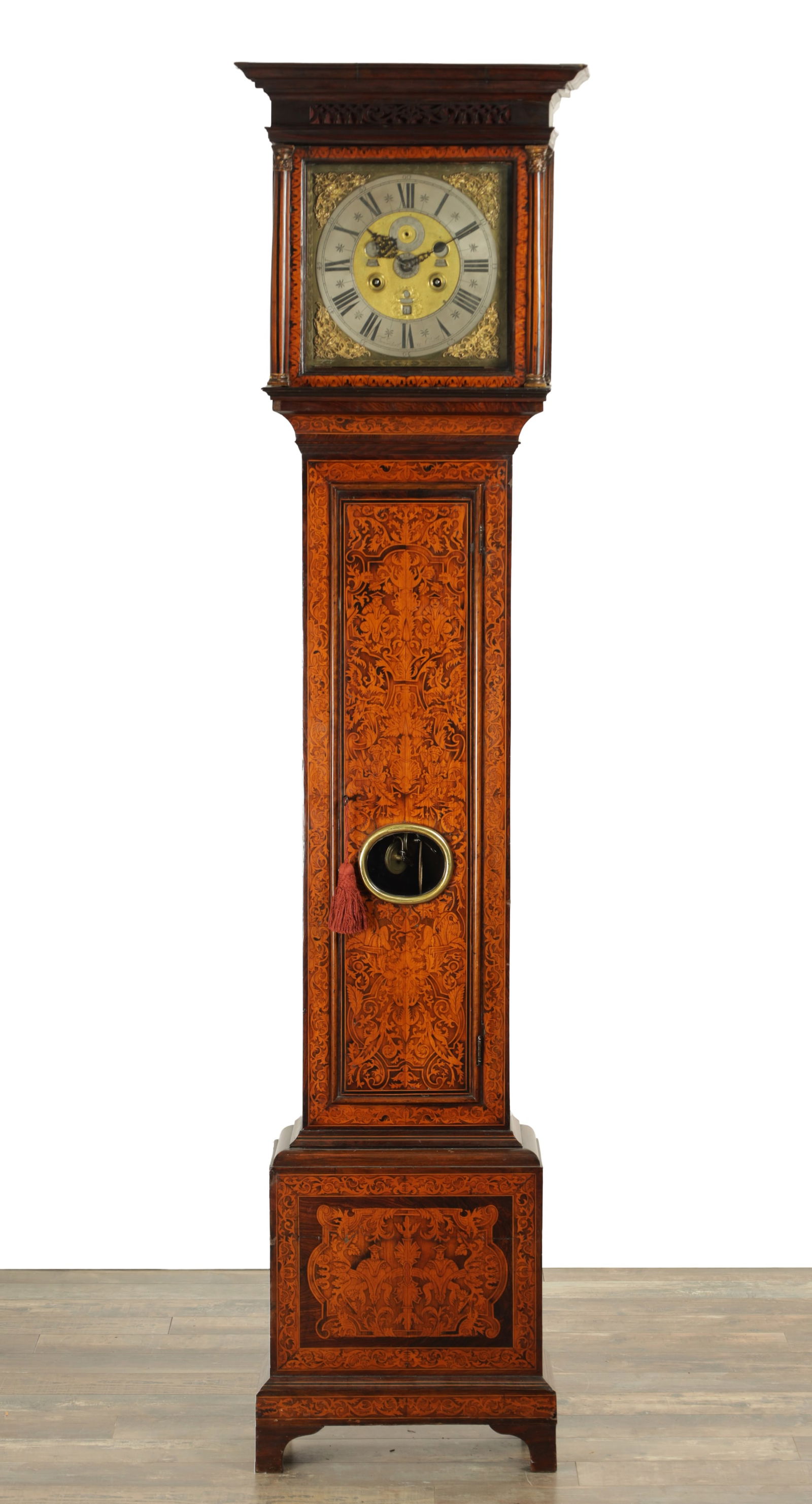 FROMANTEEL & CLARKE. AN EARLY 18TH CENTURY MONTH DURATION MARQUETRY LONGCASE CLOCK (1 of 14)