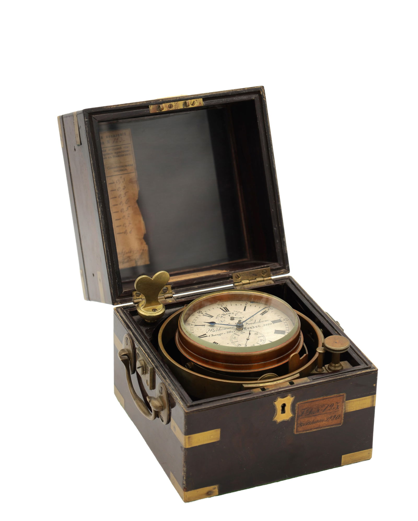 PARKINSON & FRODSHAM, CHANGE ALLEY, LONDON, 2570. A 19TH CENTURY TWO-DAY MARINE CHRONOMETER (1 of 12)
