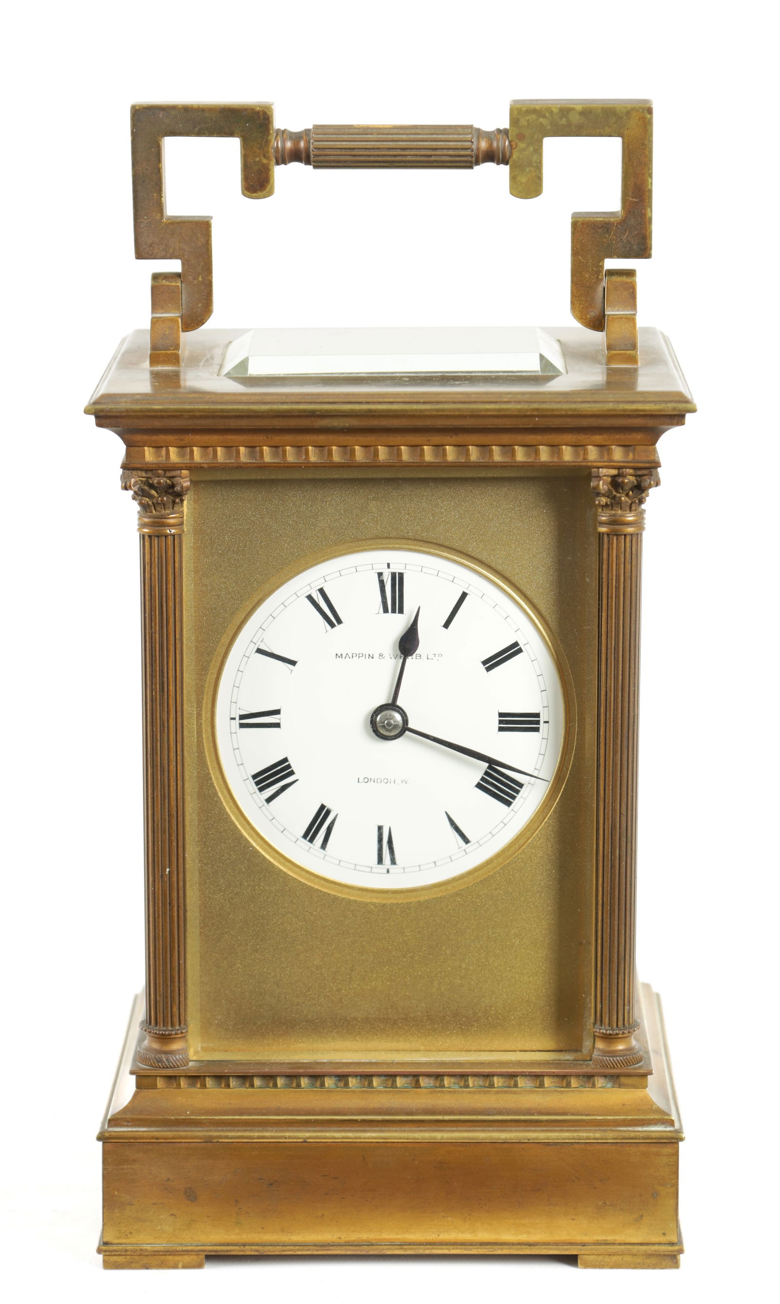 A GIANT LATE 19TH CENTURY FRENCH GILT CASED STRIKING CARRIAGE CLOCK (1 of 8)