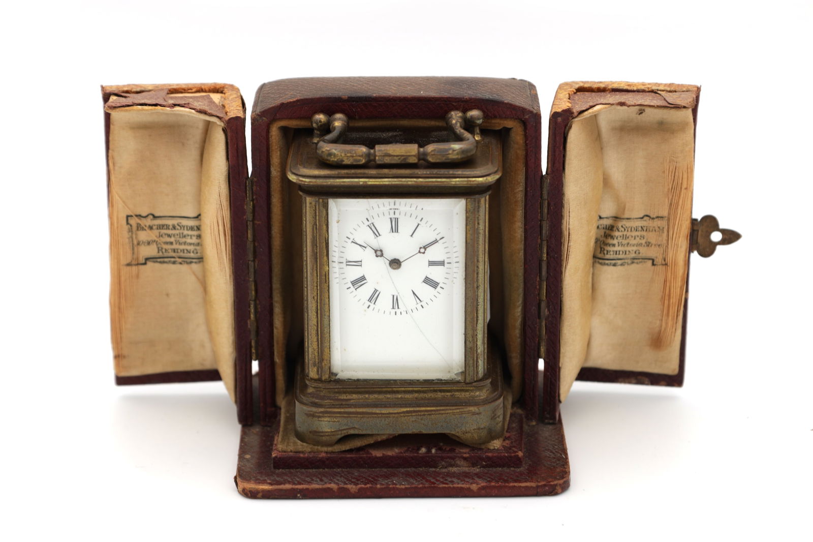 A LATE 19TH CENTURY FRENCH MINIATURE CARRIAGE CLOCK TIMEPIECE (1 of 10)
