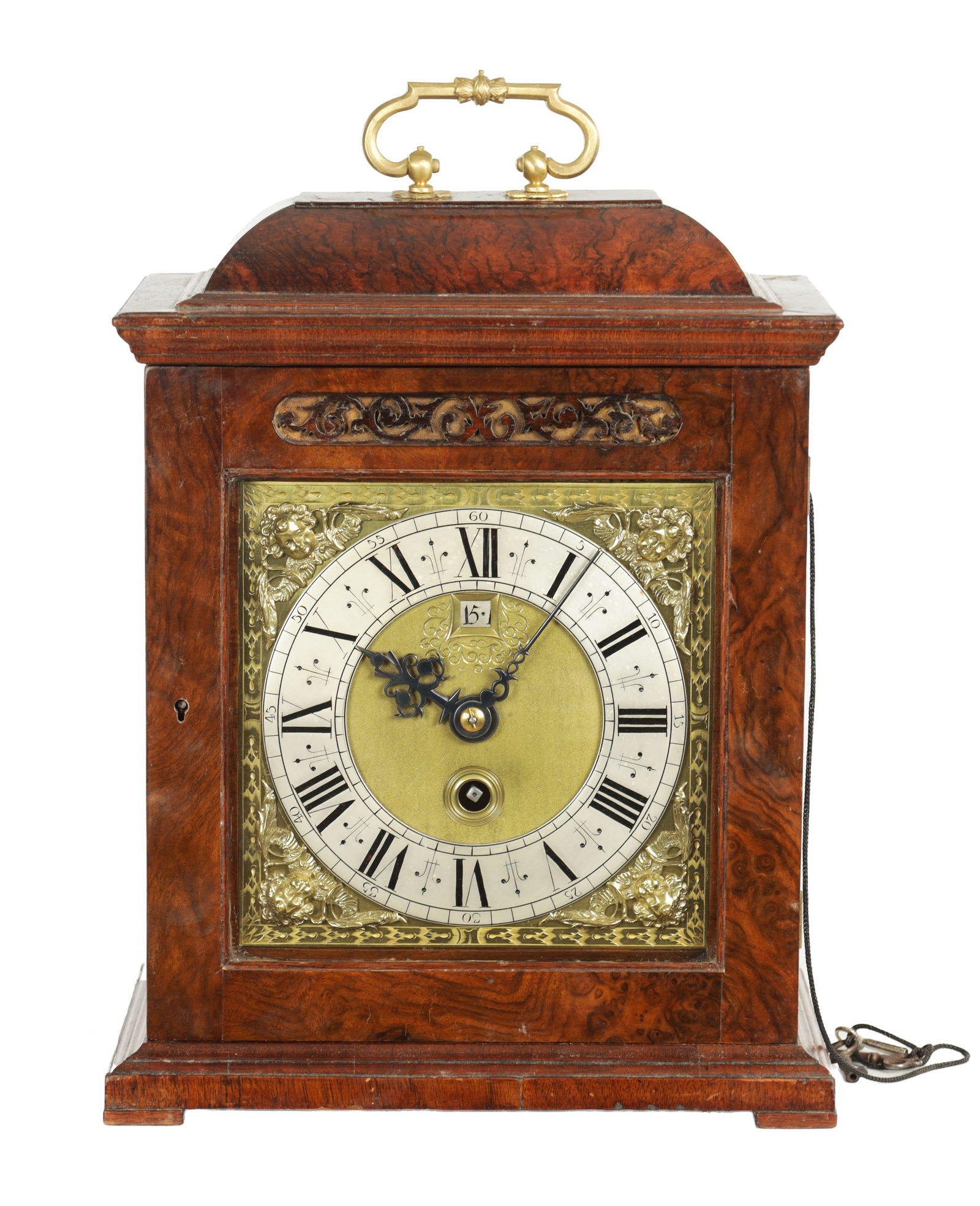 FROMANTEEL, AN EARLY 18TH CENTURY AND LATER BURR WALNUT EIGHT-DAY SINGLE FUSEE QUARTER REPEATING (1 of 11)