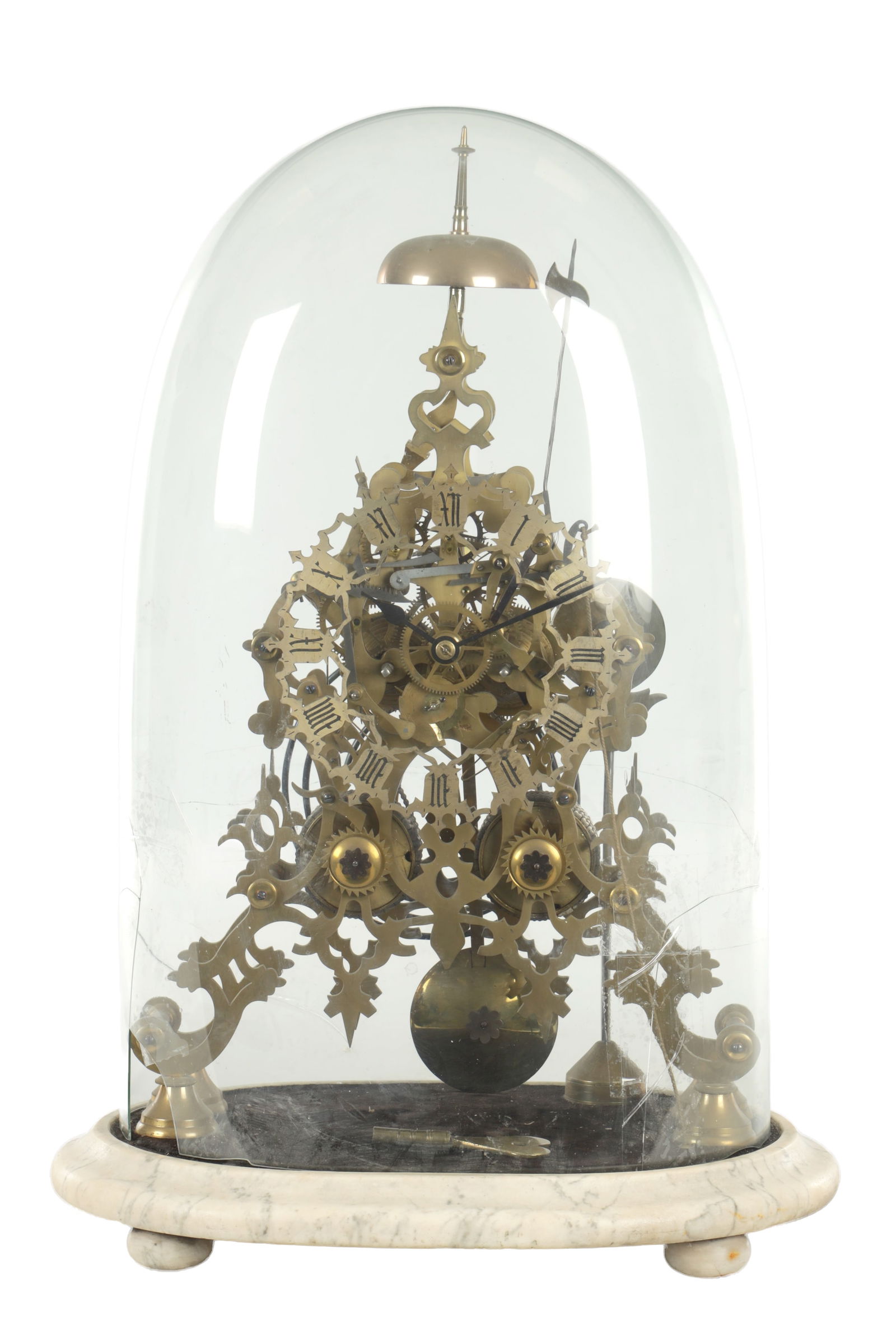 A GOOD 19TH CENTURY DOUBLE FUSEE SKELETON CLOCK BY EVANS (1 of 14)