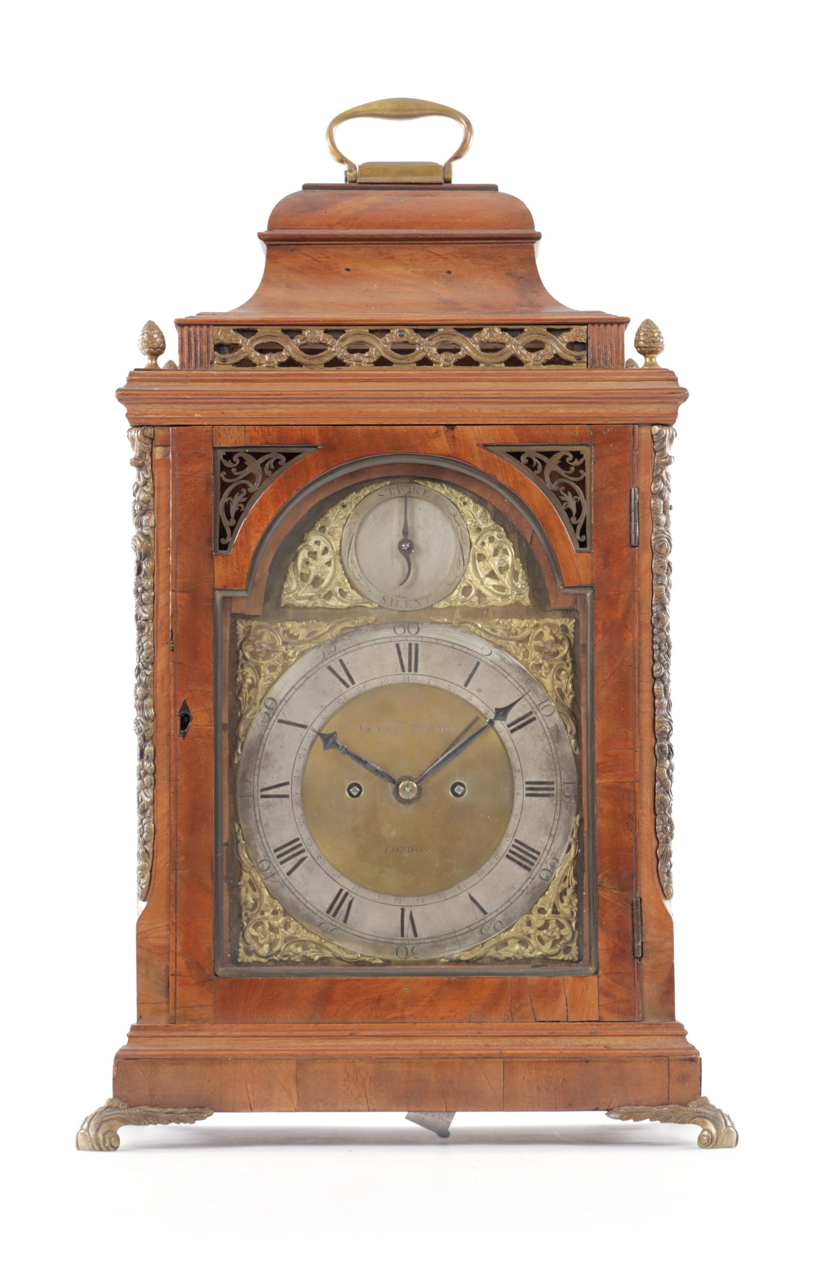 EARDLEY NORTON, LONDON, A LATE 18TH CENTURY MAHOGANY AND ORMOLU VERGE BRACKET CLOCK (1 of 6)