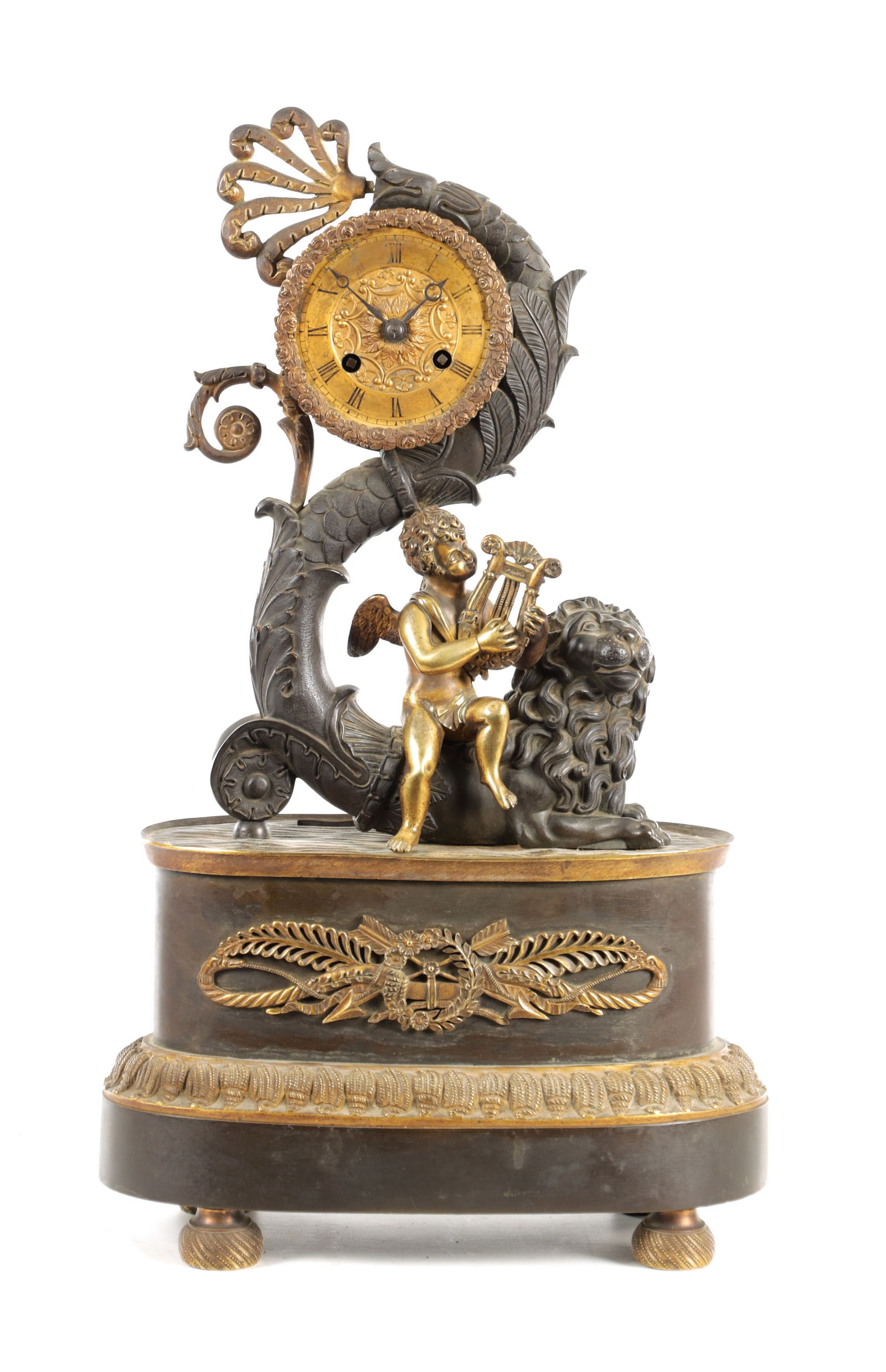 LESIEUR AND PONS, AN EARLY 19TH CENTURY FRENCH BRONZE AND ORMOLU MANTEL CLOCK (1 of 6)